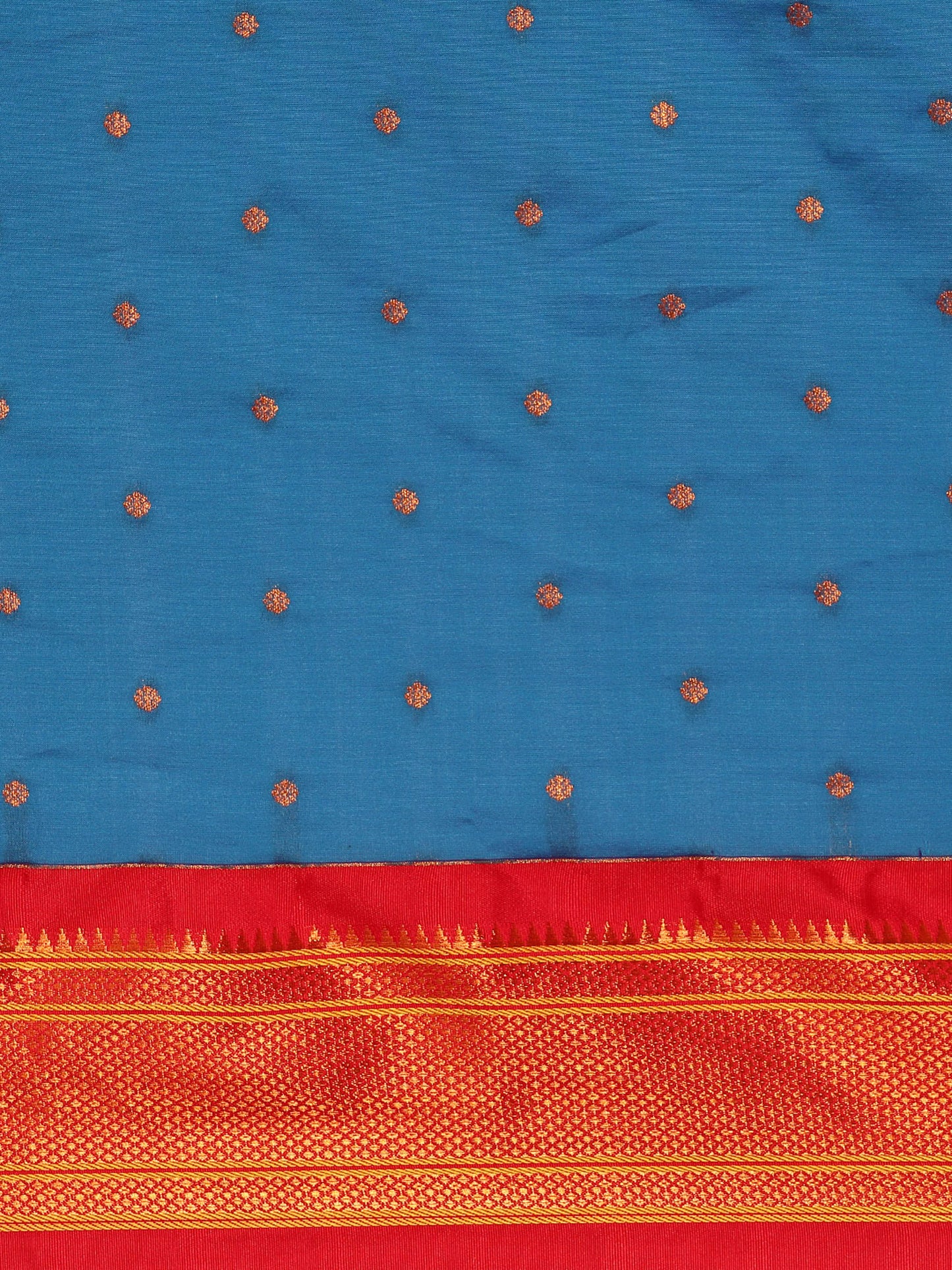 Neha Firozi & Red Soft Silk Maharani Paithani Saree