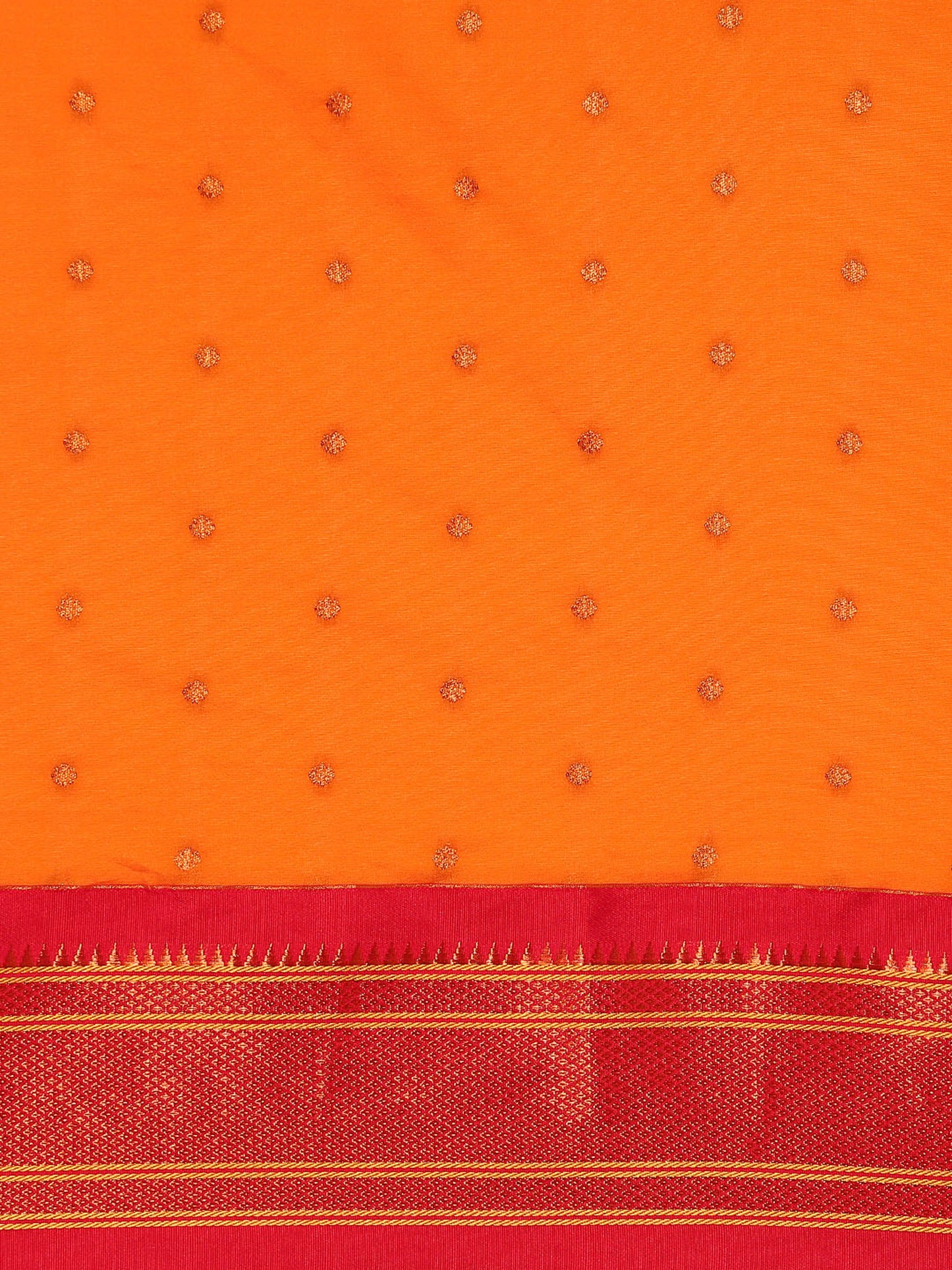 Neha Orange & Red Soft Silk Maharani Paithani Saree