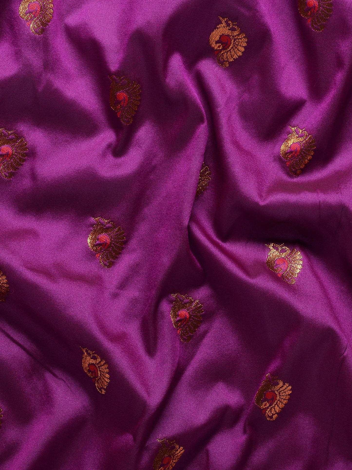 Usha Purple & Red Soft Silk Maharani Paithani Saree