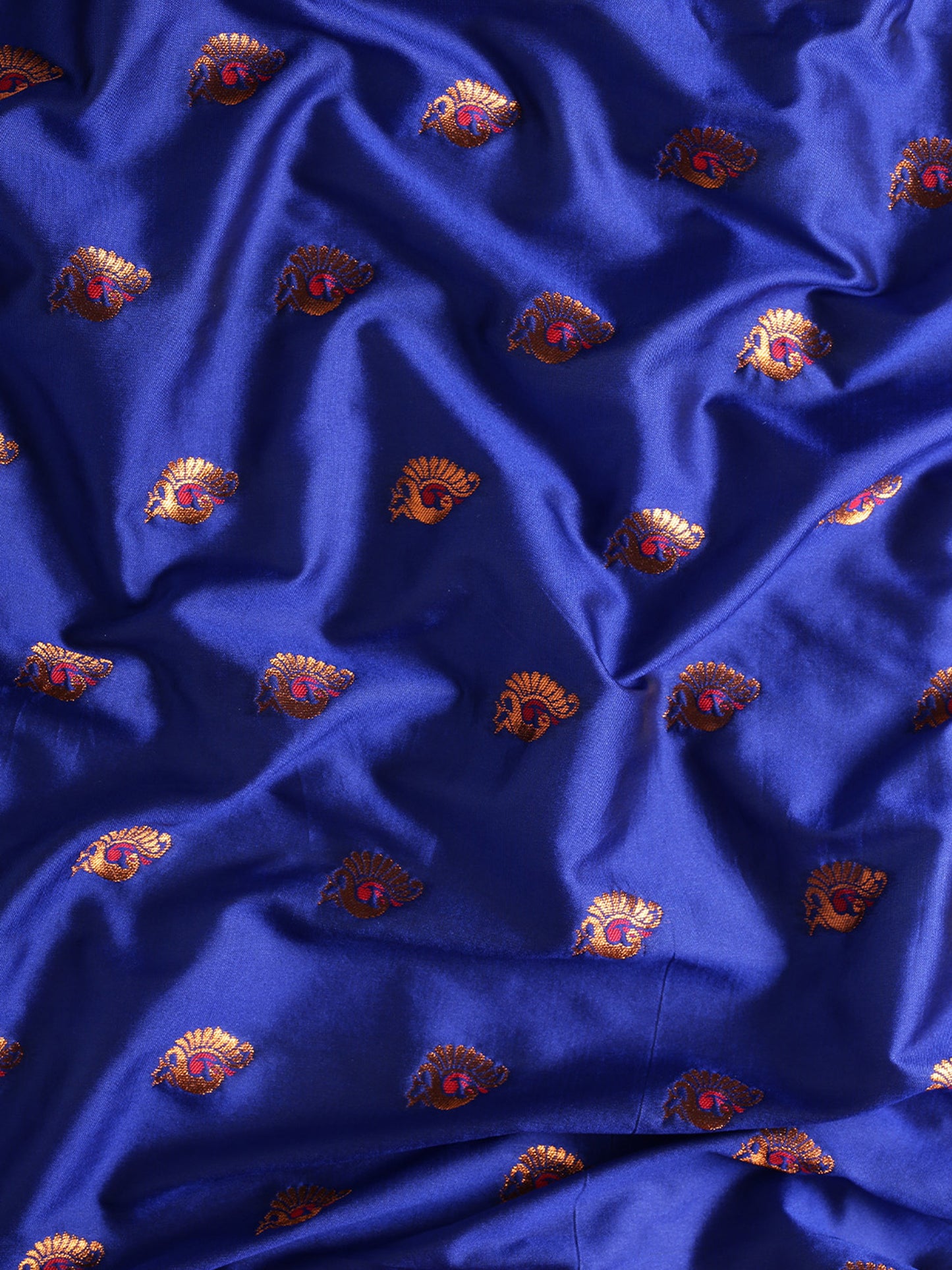 Usha Royal Blue & Red Soft Silk Maharani Paithani Saree
