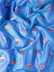 Usha Firozi & Red Soft Silk Maharani Paithani Saree
