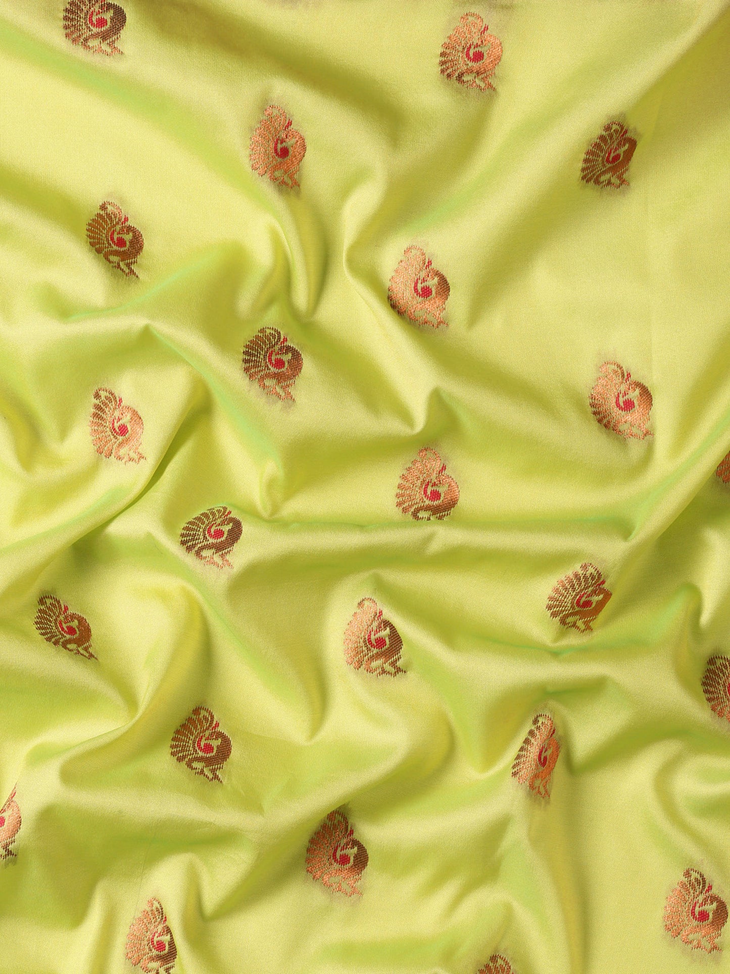 Usha Parrot Green & Red Soft Silk Maharani Paithani Saree