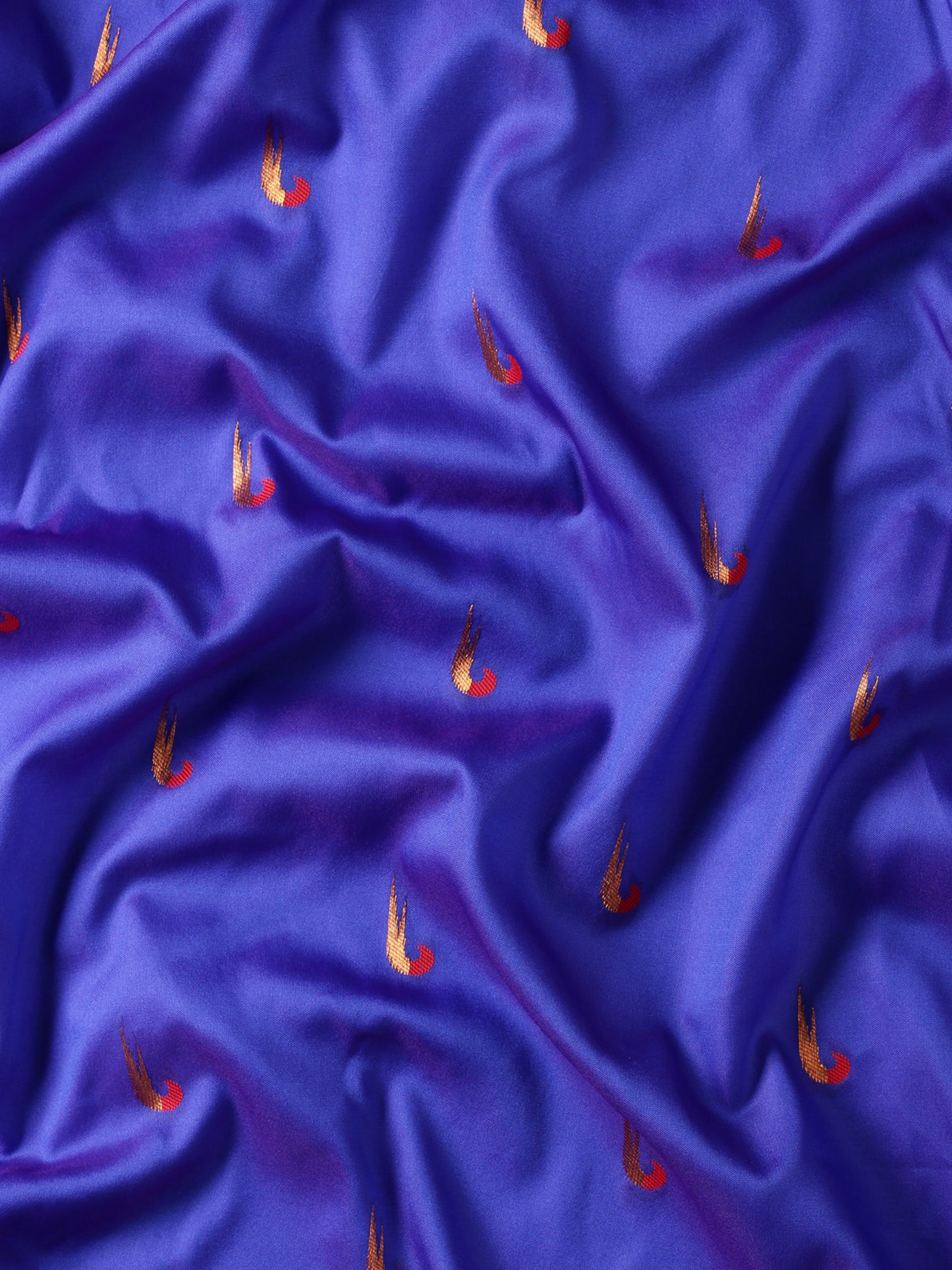 Amruta Royal Blue & Red Soft Silk Muniya Paithani Saree