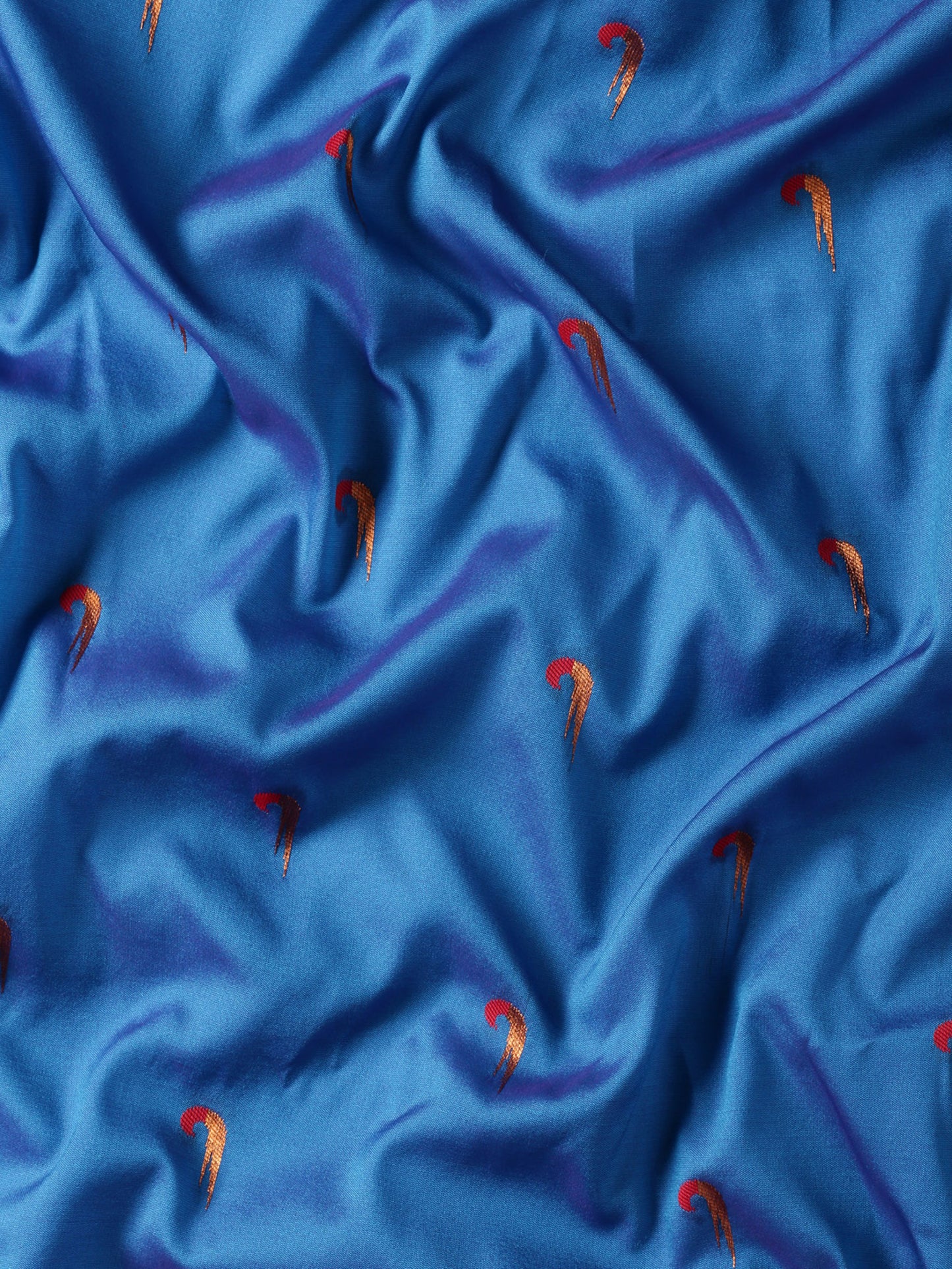 Amruta Firozi & Red Soft Silk Muniya Paithani Saree