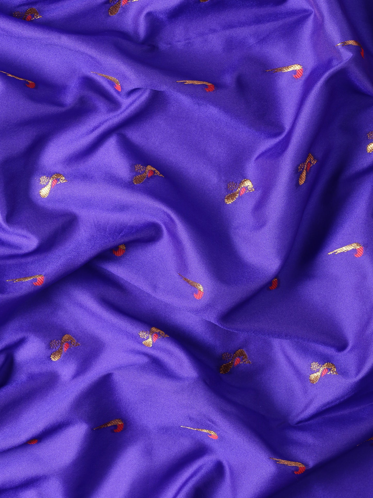 Aarushi Royal Blue & Red Soft Silk Muniya Paithani Saree