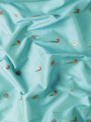 Suruchi Chintamani Blue & Red Soft Silk Muniya Paithani Saree