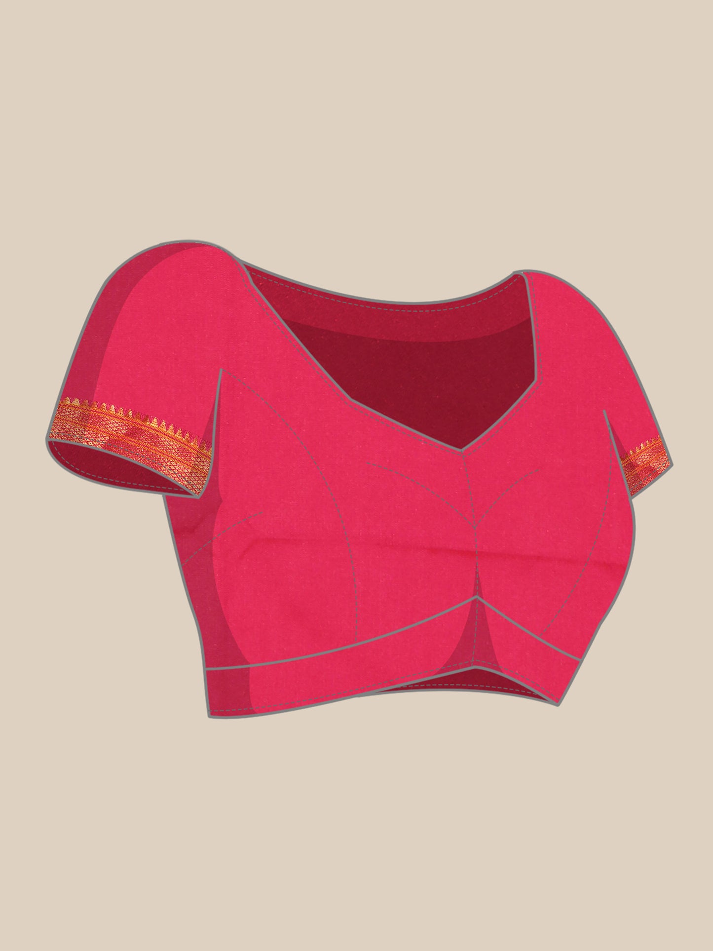 Mukta Mustard & Pink Soft Silk Kadiyal Maharani Paithani Saree