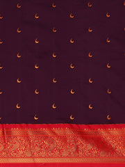 Chandani Maroon & Red Soft Silk Chandrakor Paithani Saree
