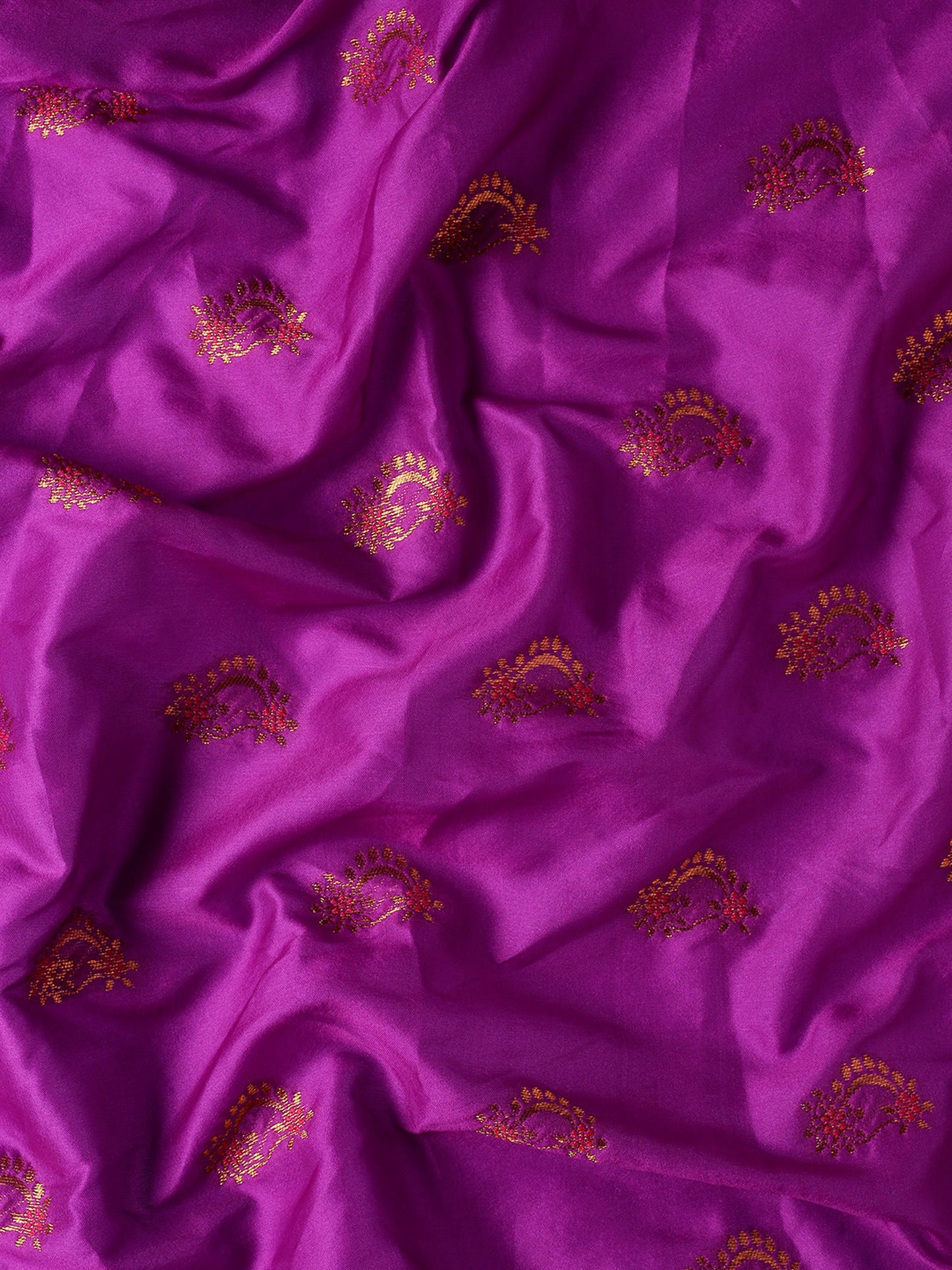 Baanai Purple & Red Soft Silk Peshwai Nath Paithani Saree