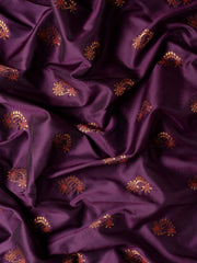 Baanai Maroon & Red Soft Silk Peshwai Nath Paithani Saree