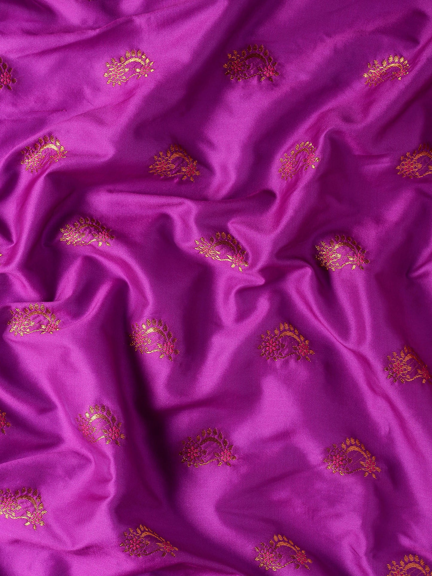 Baanai Purple & Pink Soft Silk Peshwai Nath Paithani Saree
