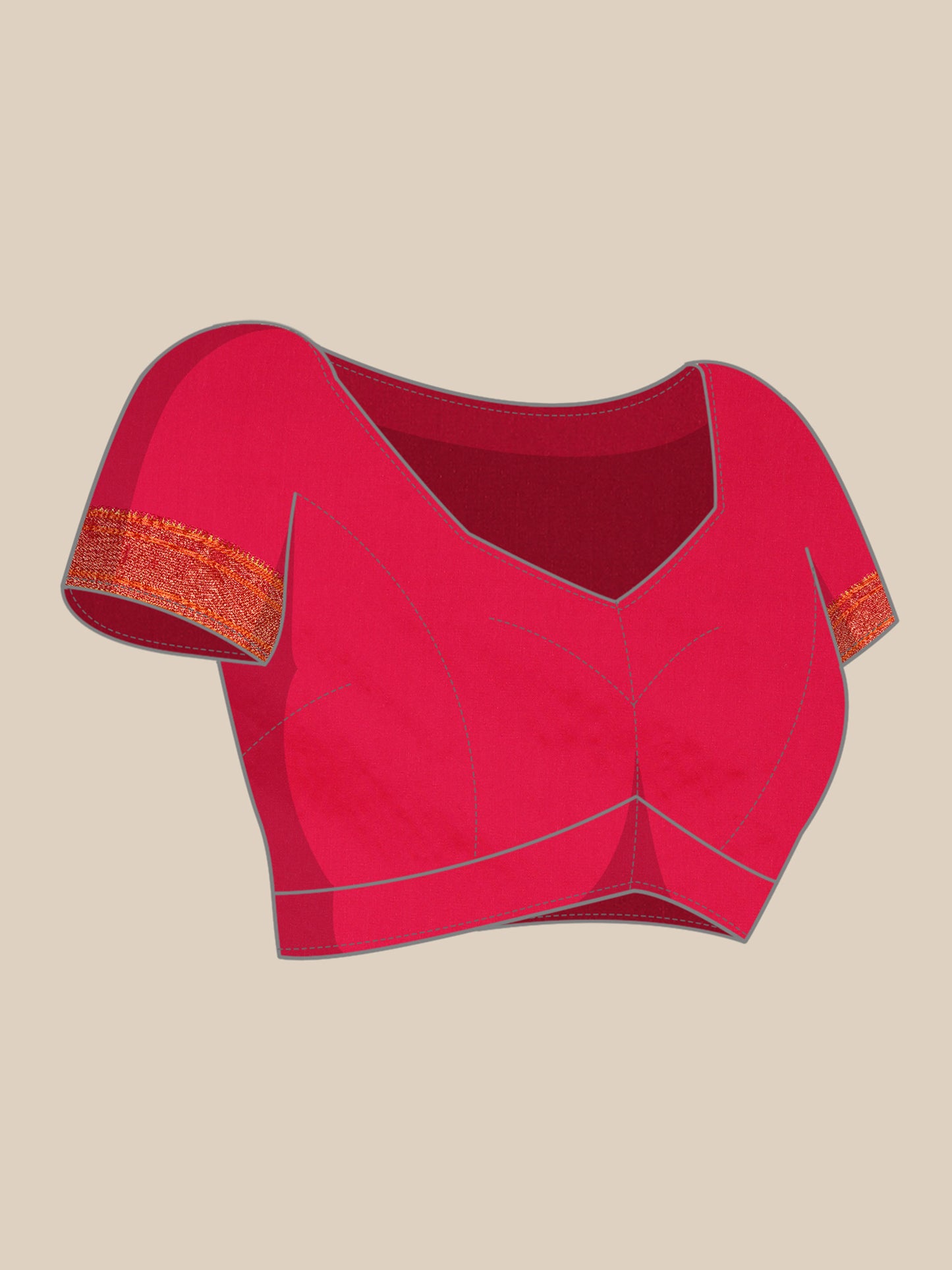 Baanai Purple & Pink Soft Silk Peshwai Nath Paithani Saree
