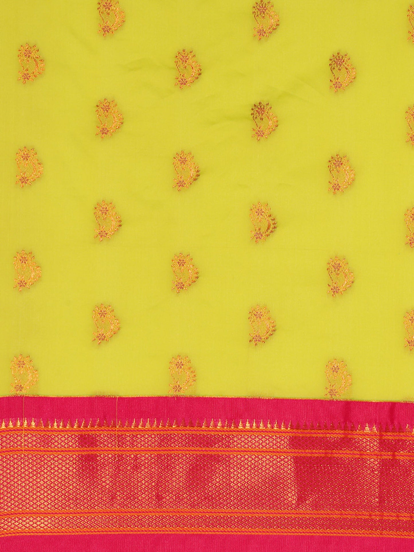 Baanai Popati & Pink Soft Silk Peshwai Nath Paithani Saree