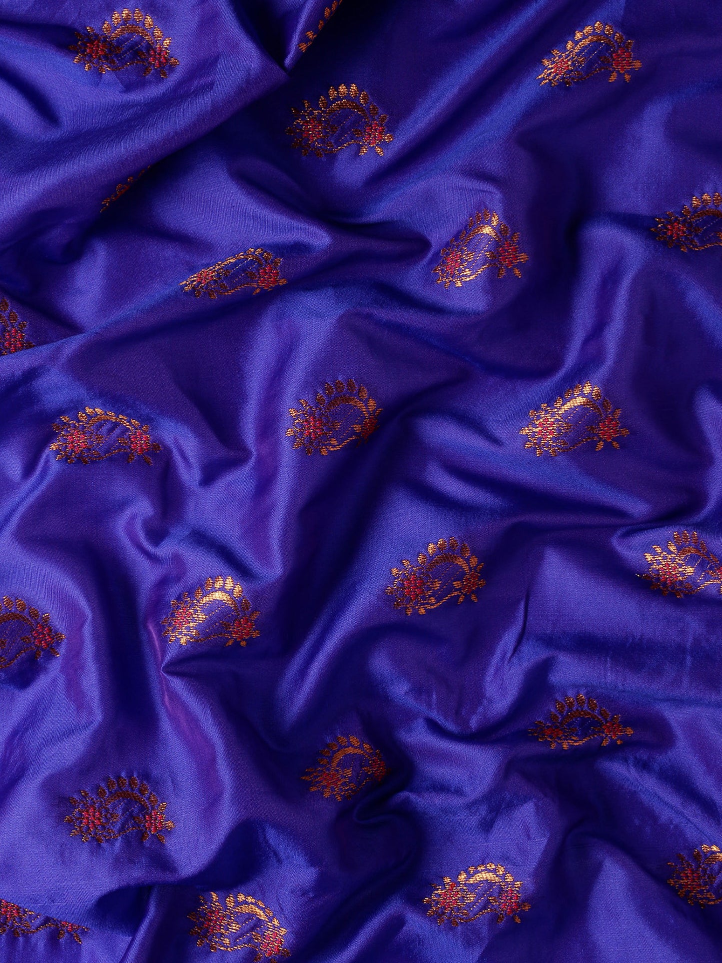 Mhalasa Royal Blue & Red Soft Silk Peshwai Nath Paithani Saree