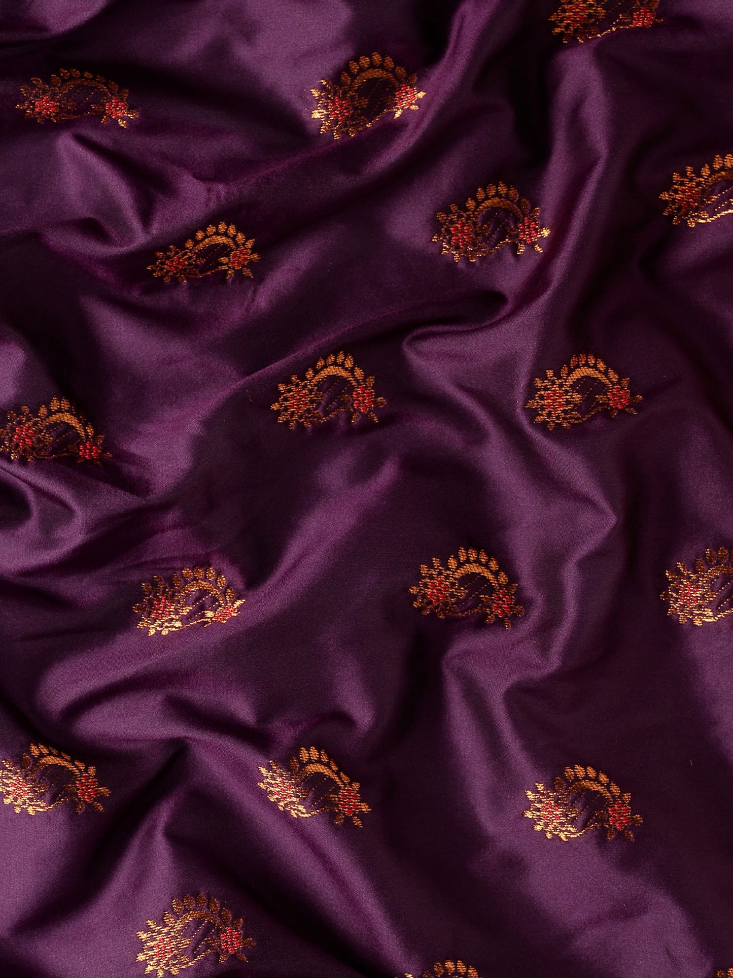 Mhalasa Maroon & Red Soft Silk Peshwai Nath Paithani Saree