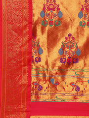 Mhalasa Rama & Red Soft Silk Peshwai Nath Paithani Saree