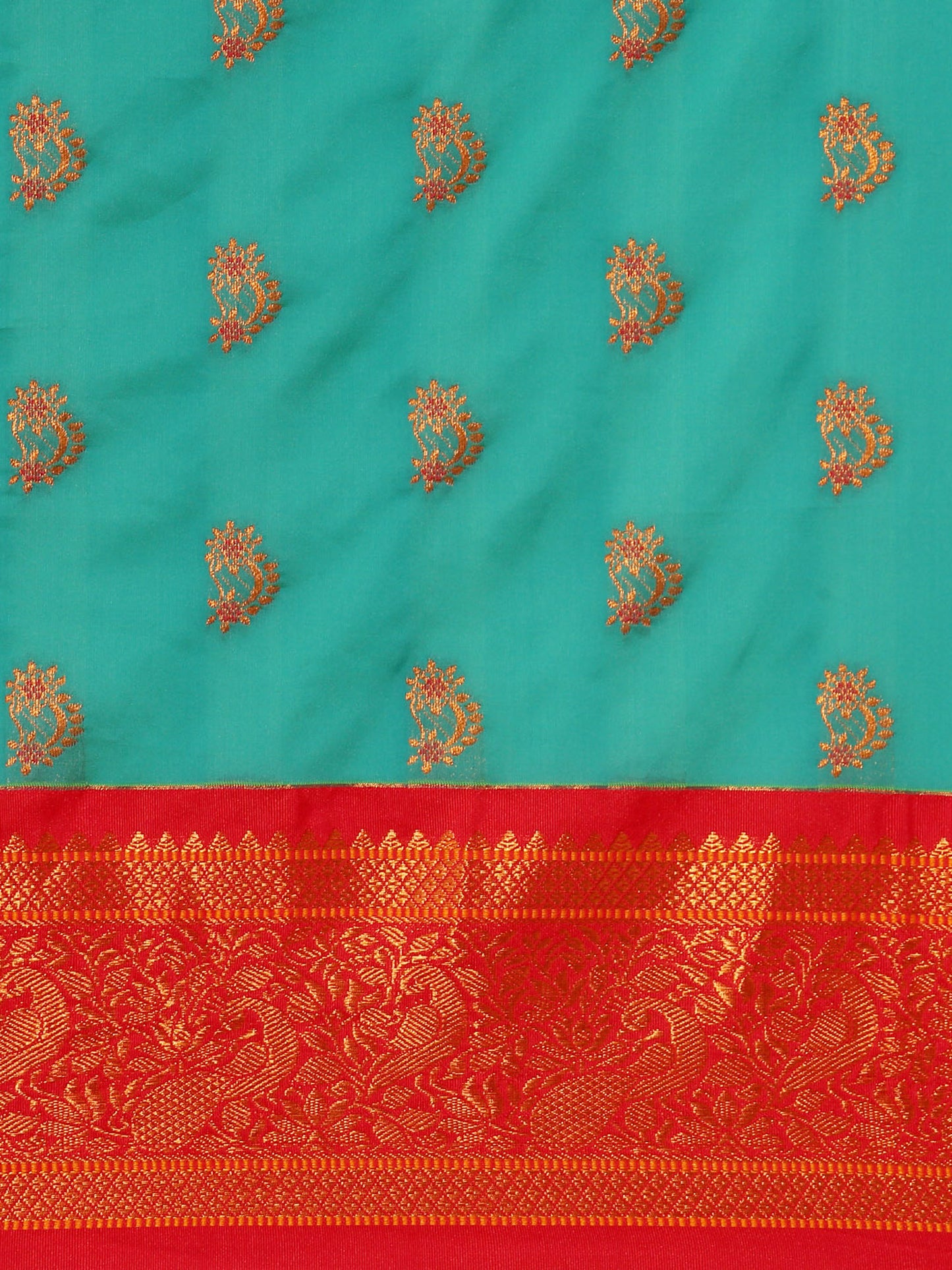 Mhalasa Chintamani & Red Soft Silk Peshwai Nath Paithani Saree