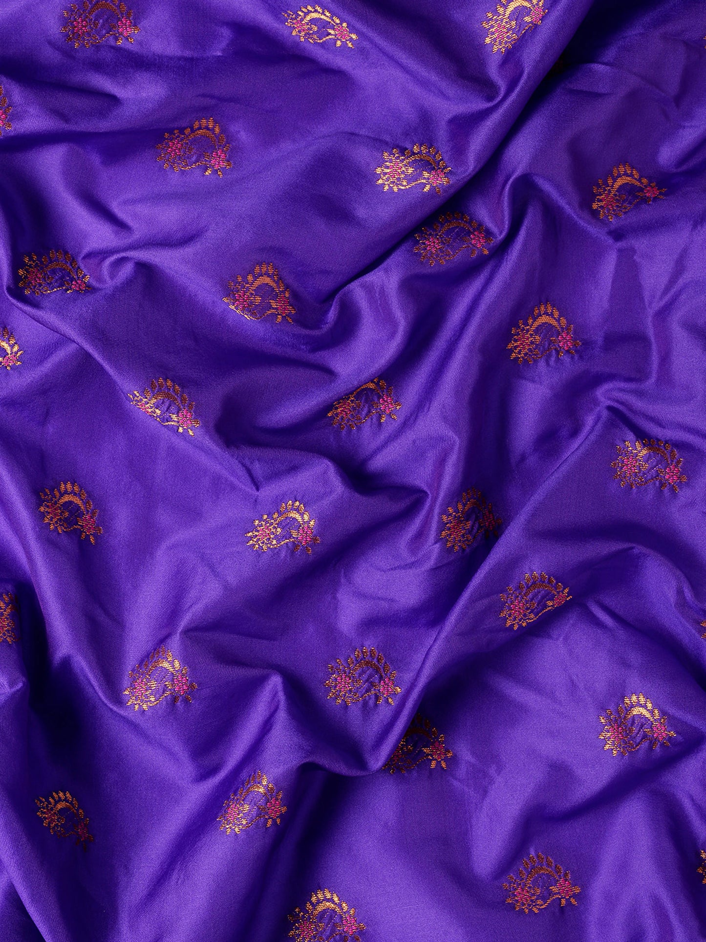Mhalasa Indigo Blue & Pink Soft Silk Peshwai Nath Paithani Saree