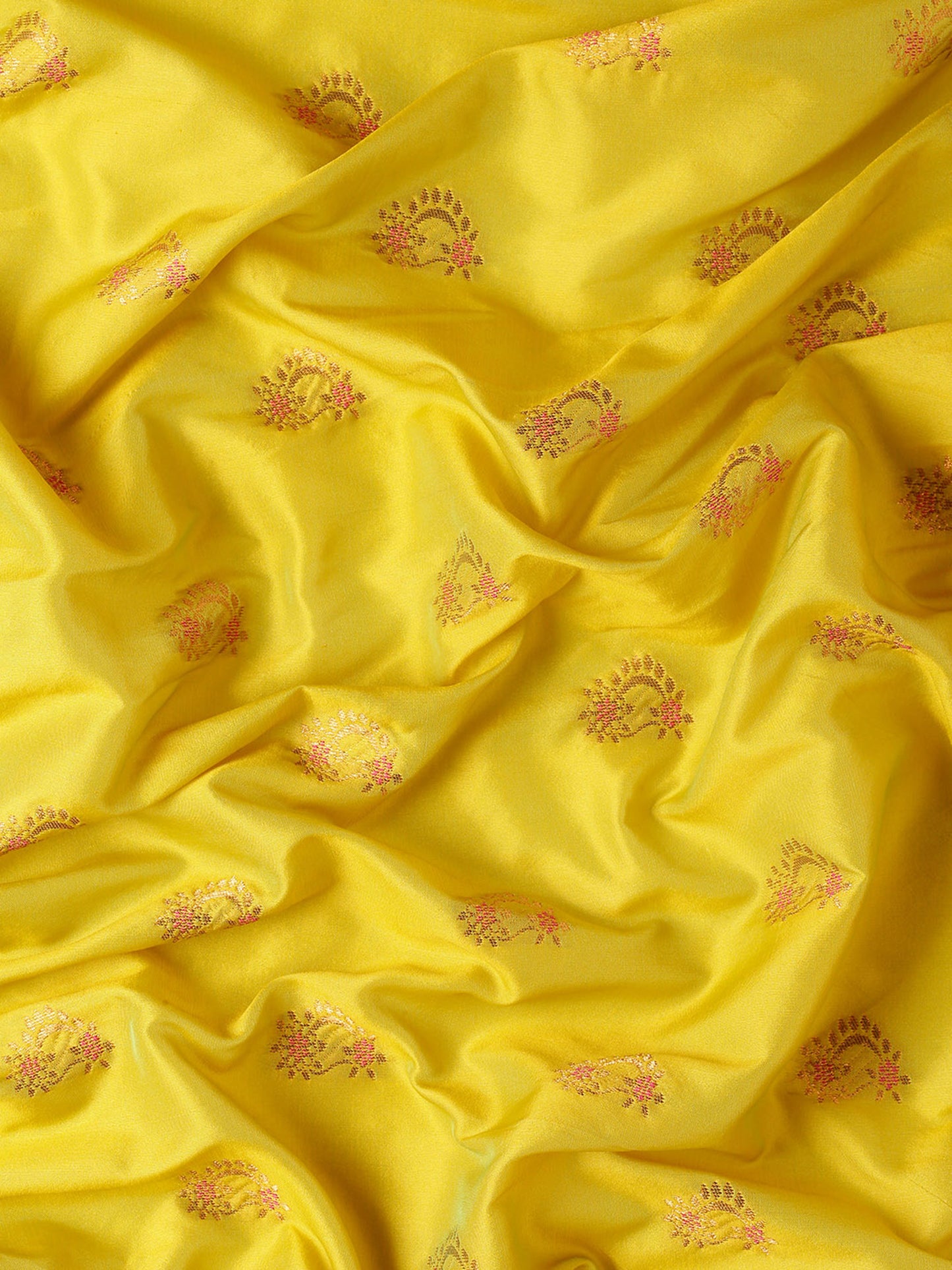 Mhalasa Mustard & Pink Soft Silk Peshwai Nath Paithani Saree