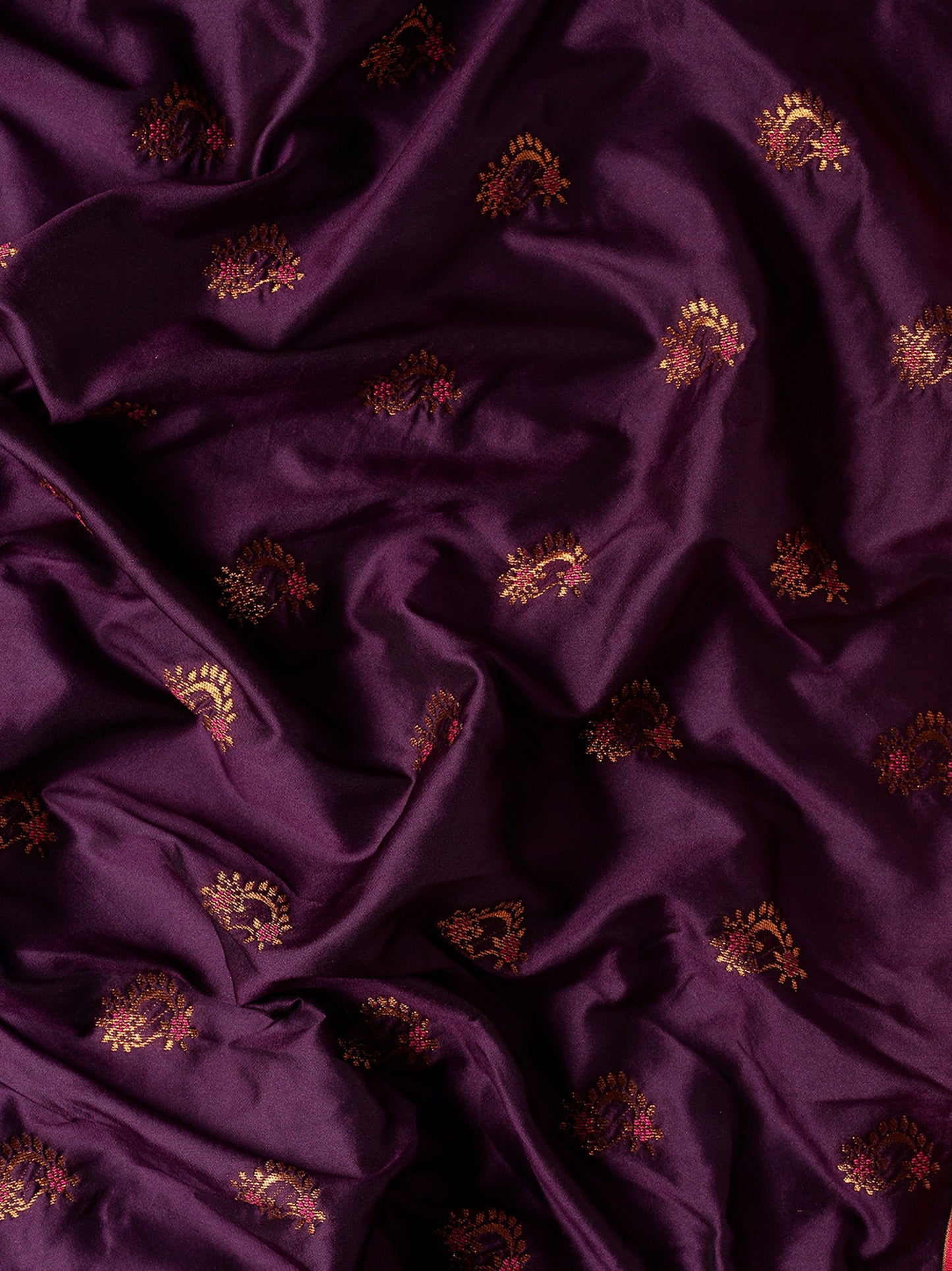 Mhalasa Maroon & Pink Soft Silk Peshwai Nath Paithani Saree