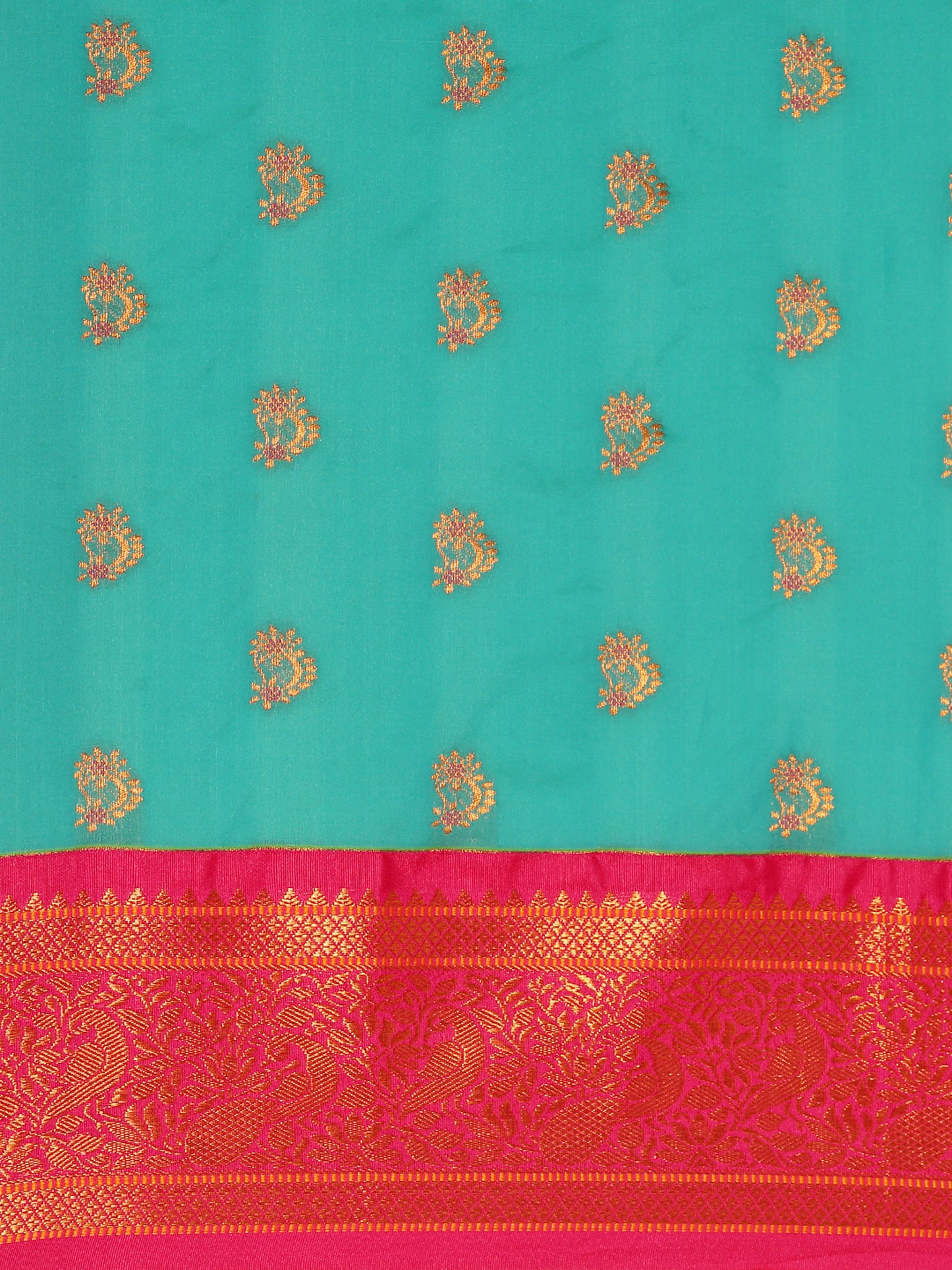 Mhalasa Chintamani & Pink Soft Silk Peshwai Nath Paithani Saree