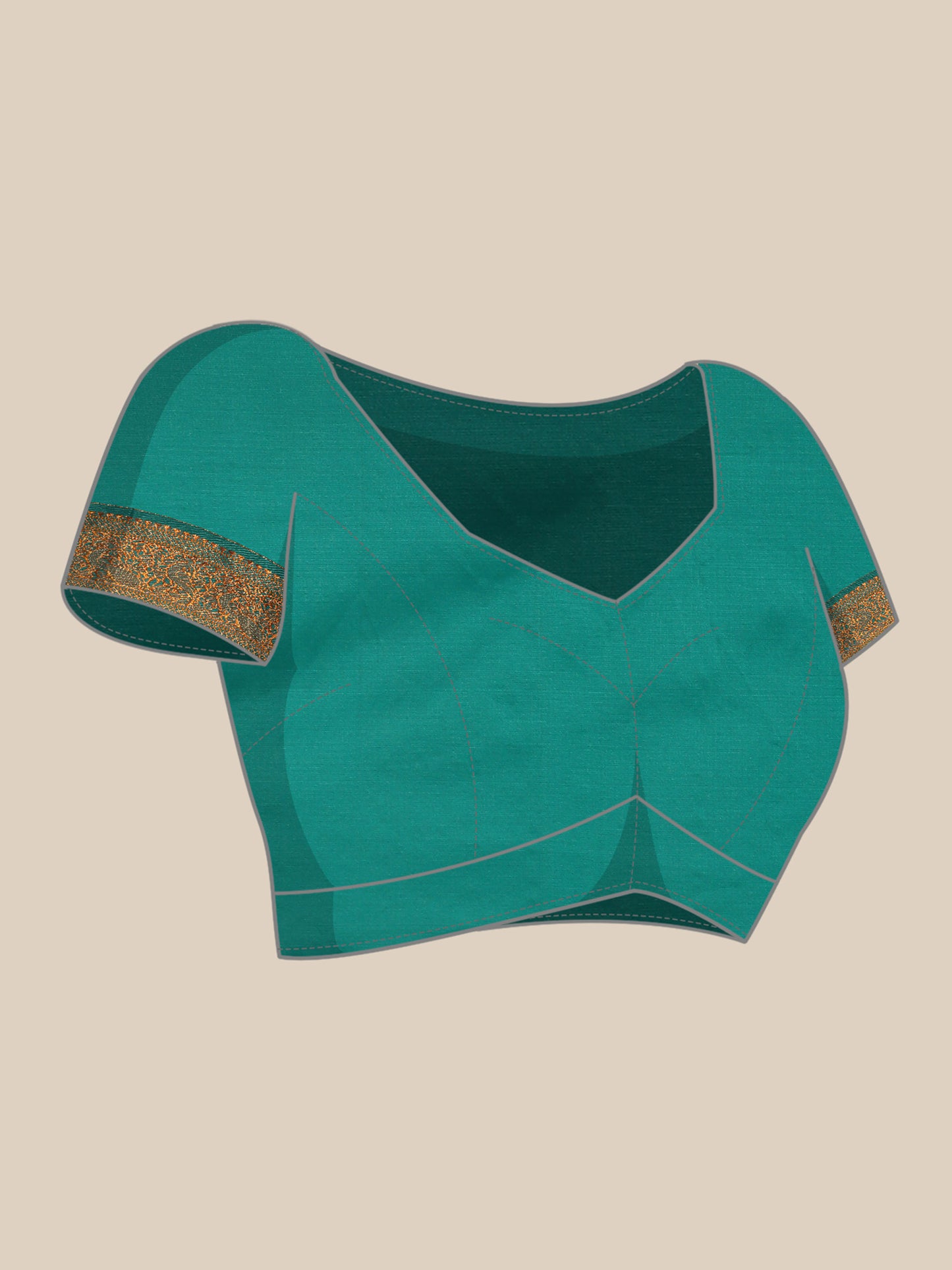 Mhalasa Mustard & Rama Soft Silk Peshwai Nath Paithani Saree