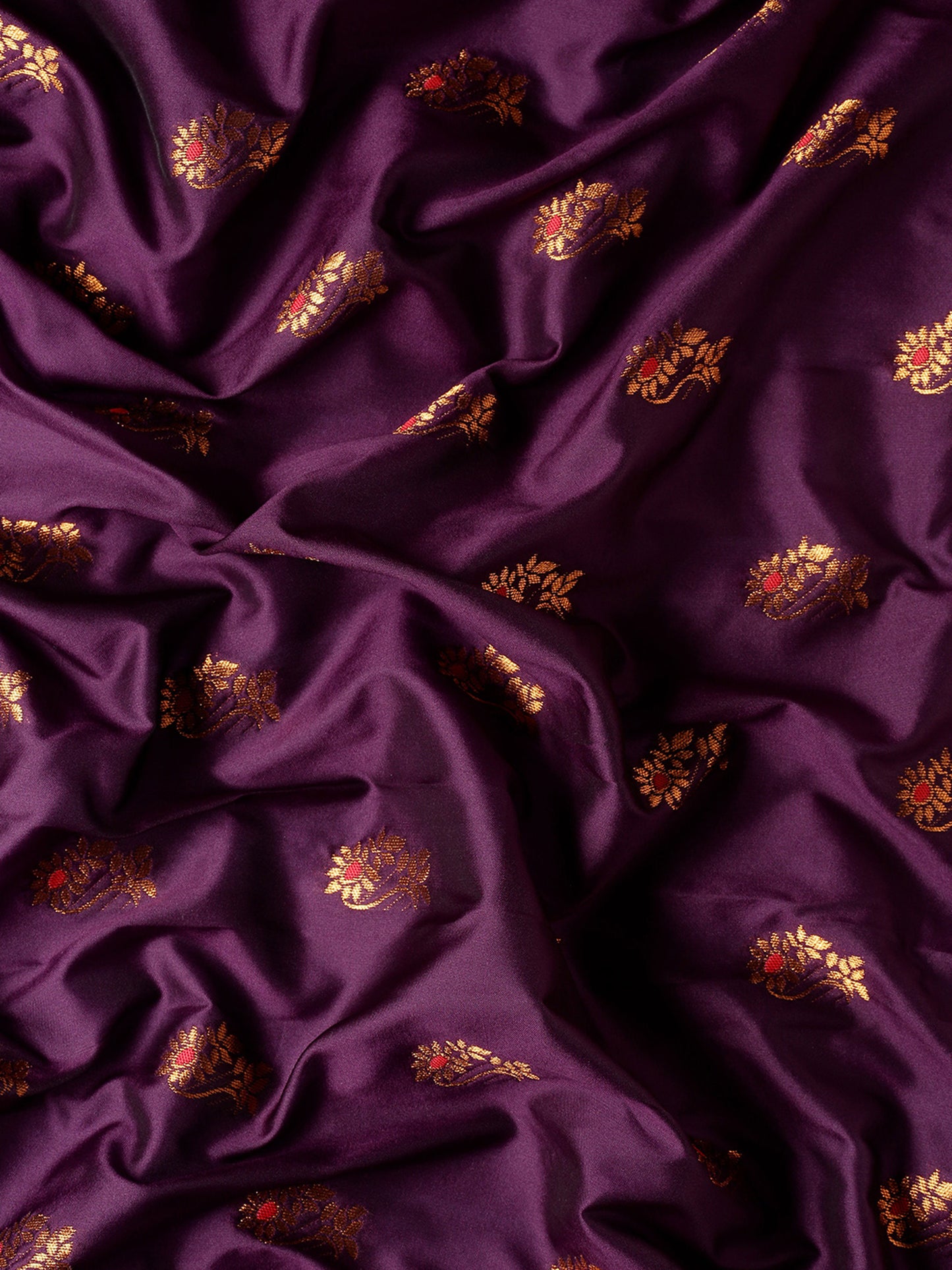 Ahilya Maroon & Red Soft Silk Peshwai Nath Paithani Saree