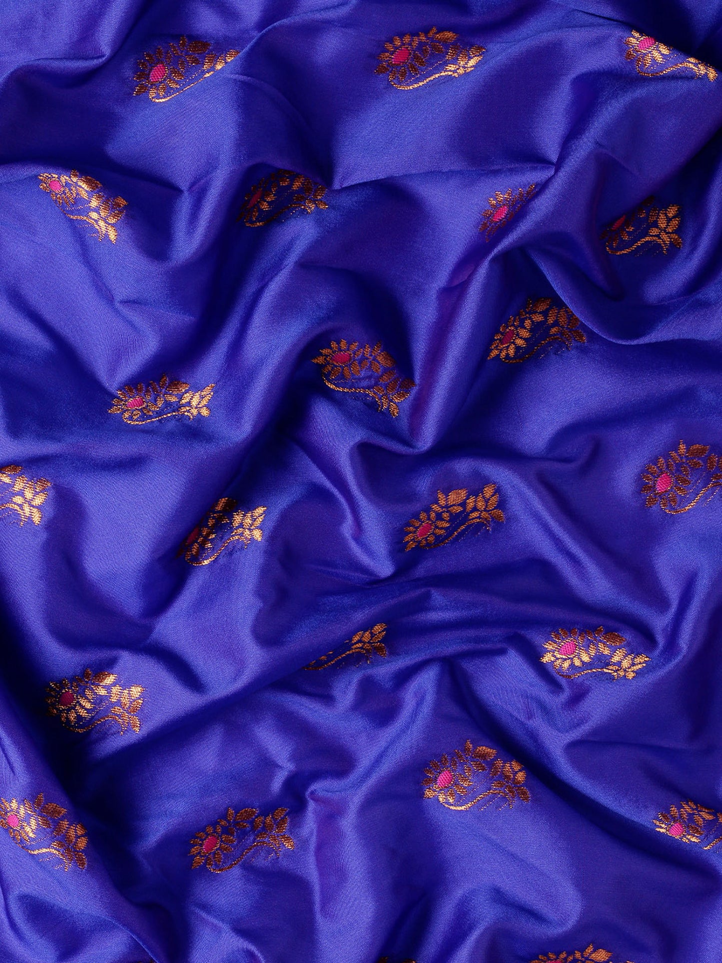 Ahilya Royal Blue & Pink Soft Silk Peshwai Nath Paithani Saree