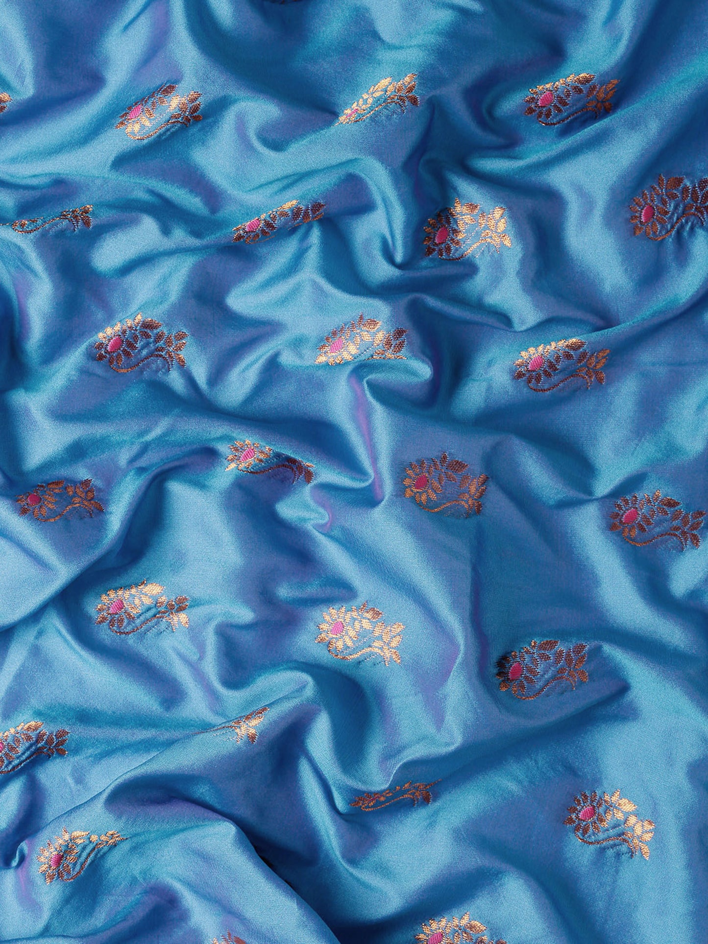 Ahilya Firozi & Pink Soft Silk Peshwai Nath Paithani Saree