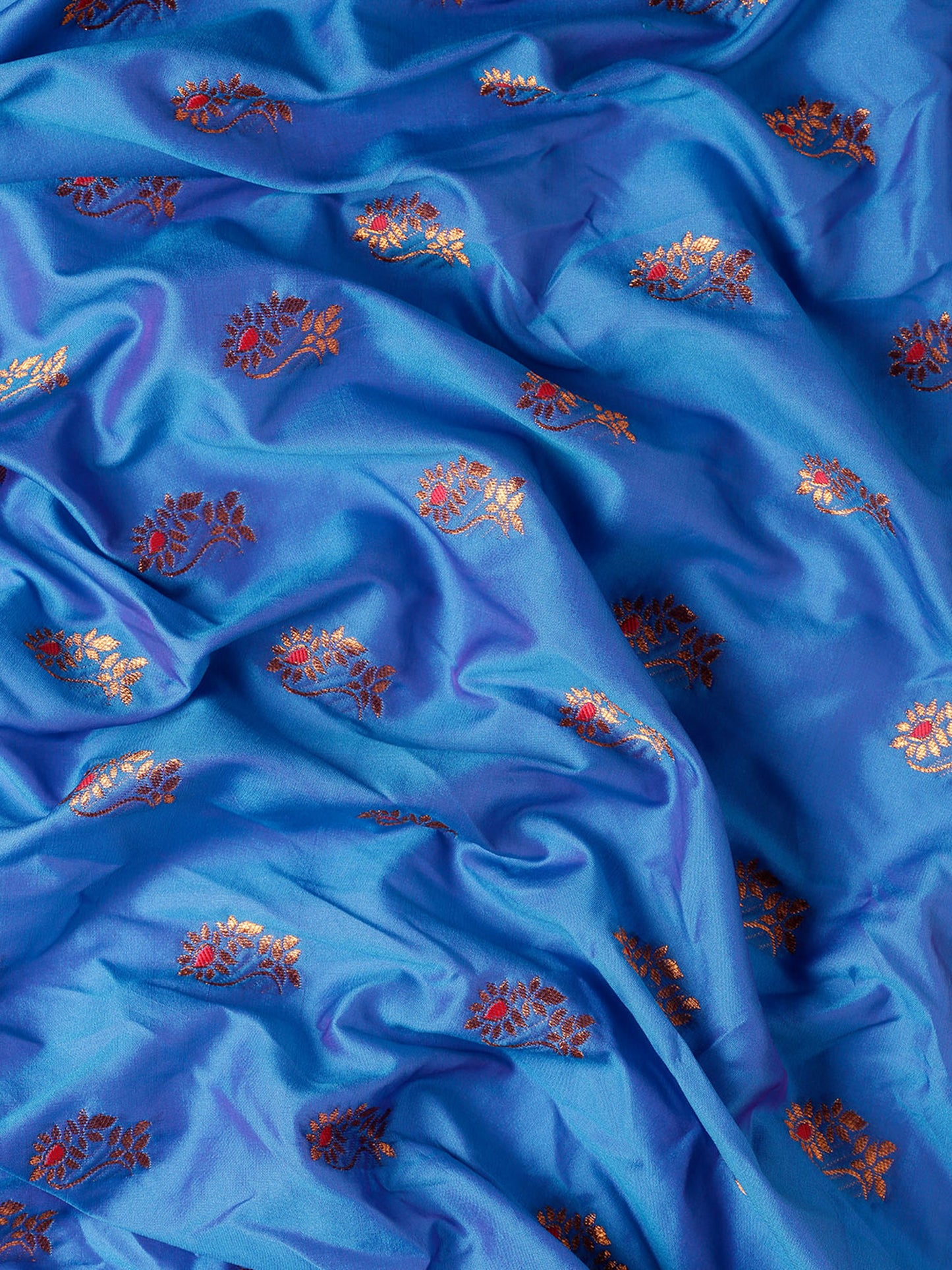 Sonkali Firozi & Red Soft Silk Peshwai Nath Paithani Saree