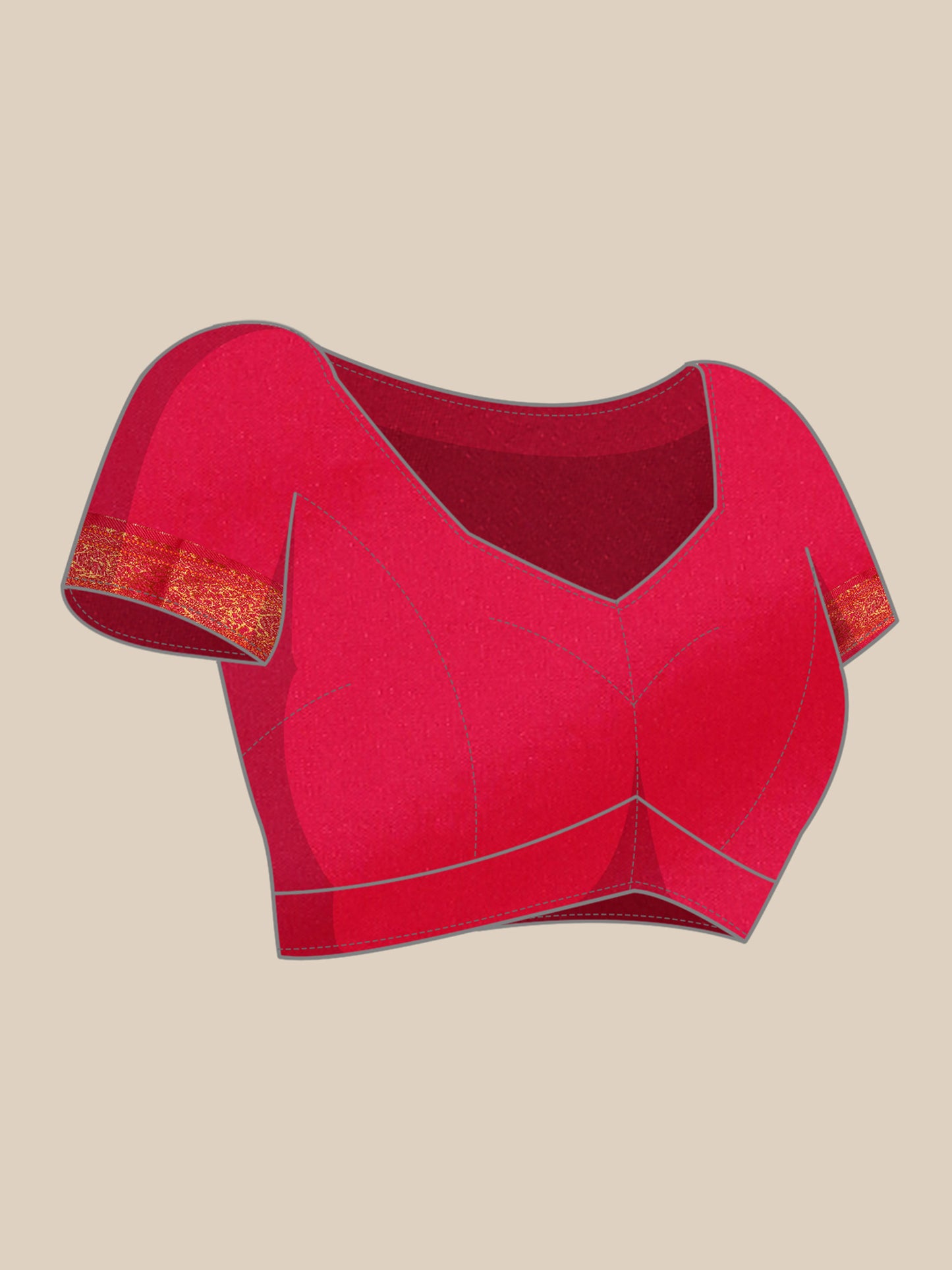 Sonkali Maroon & Pink Soft Silk Peshwai Nath Paithani Saree