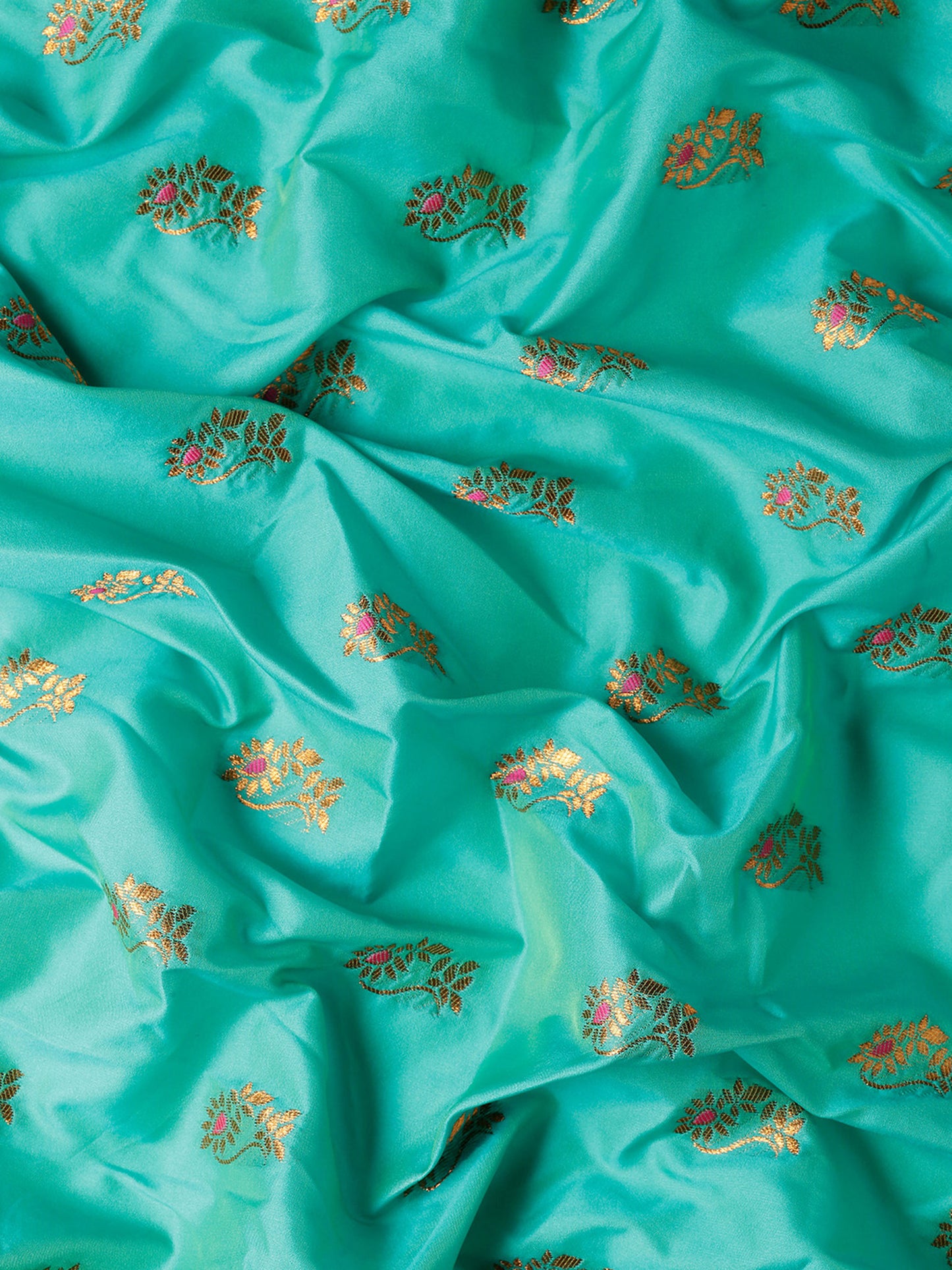 Sonkali Sea Green & Pink Soft Silk Peshwai Nath Paithani Saree
