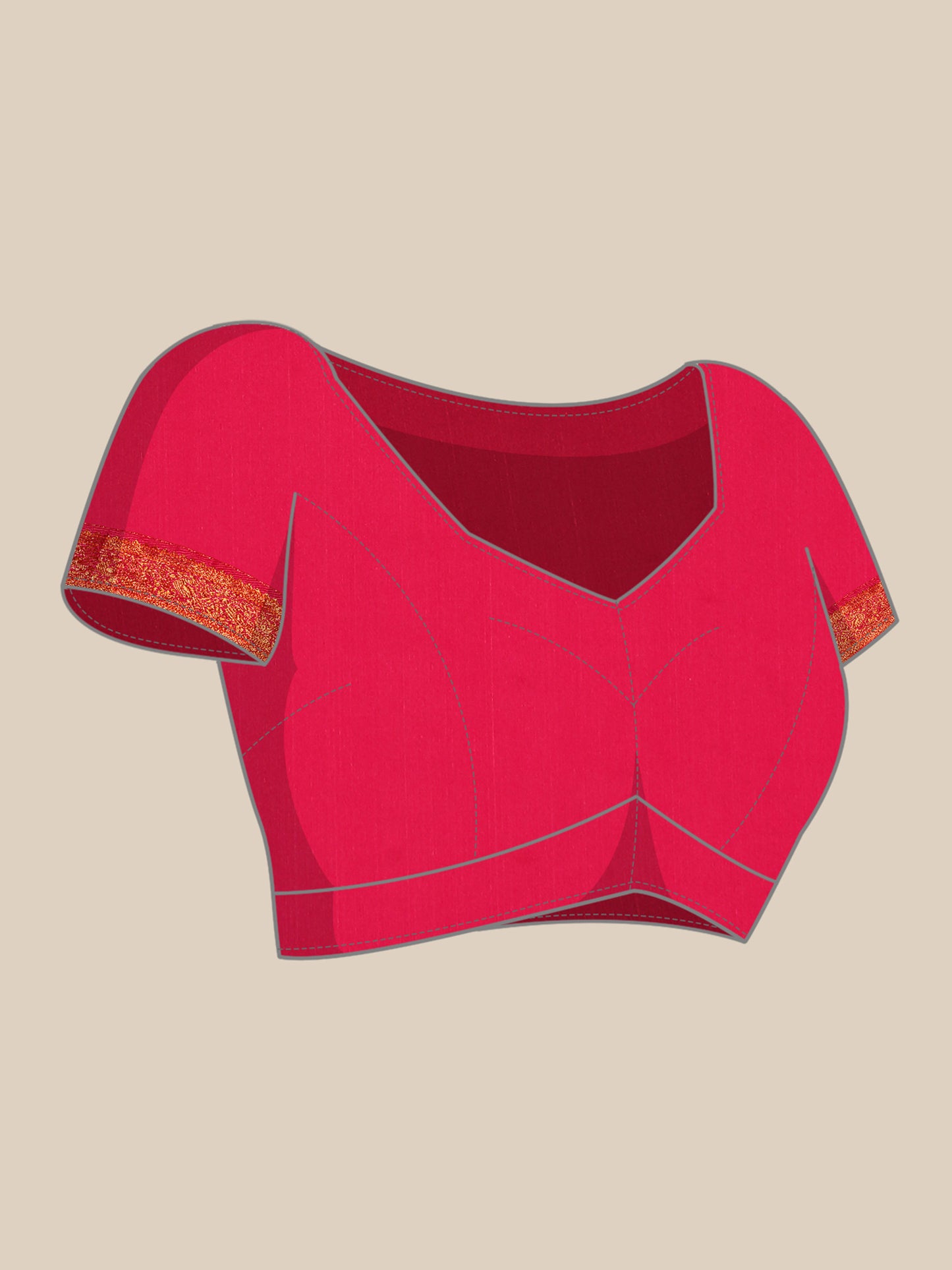 Sonkali Chintamani & Pink Soft Silk Peshwai Nath Paithani Saree
