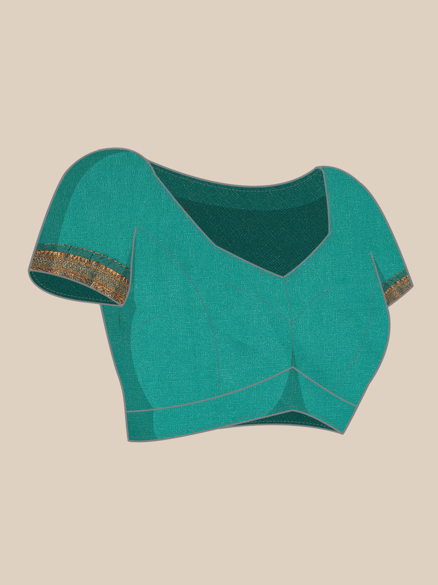 Sonkali Popati & Rama Soft Silk Peshwai Nath Paithani Saree