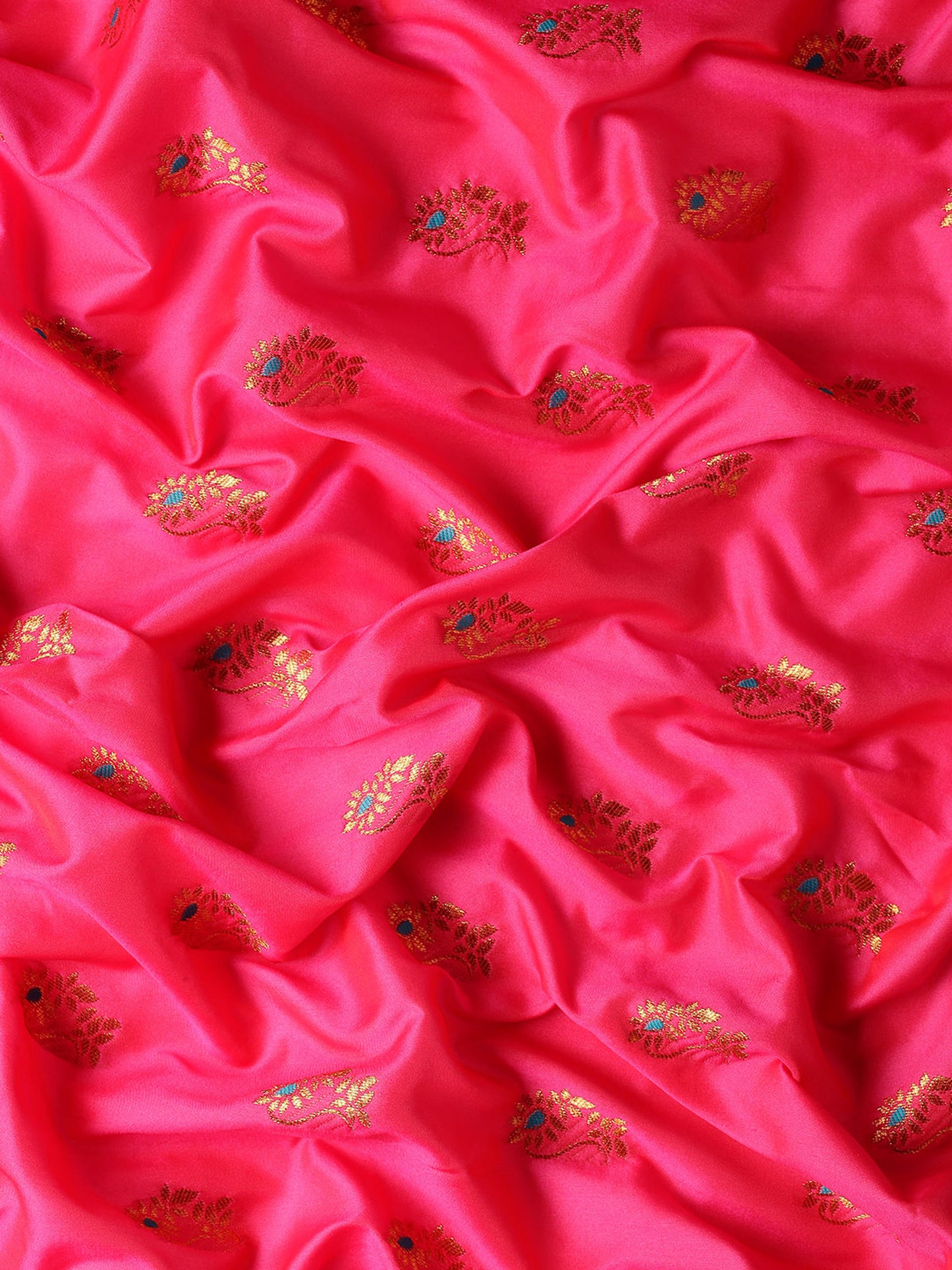 Sonkali Hot Pink & Rama Soft Silk Peshwai Nath Paithani Saree