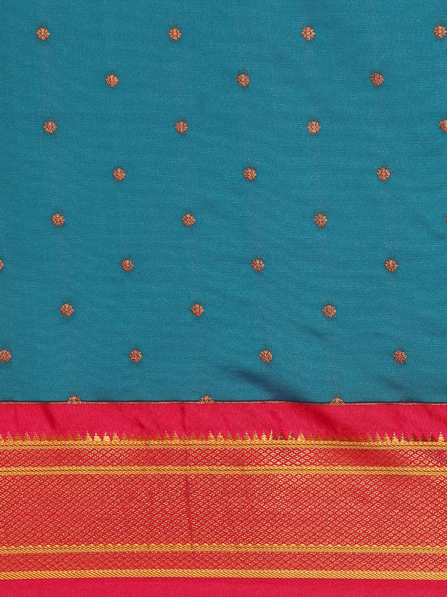 Swamini Rama & Pink Soft Silk Maharani Nauvari Paithani Saree