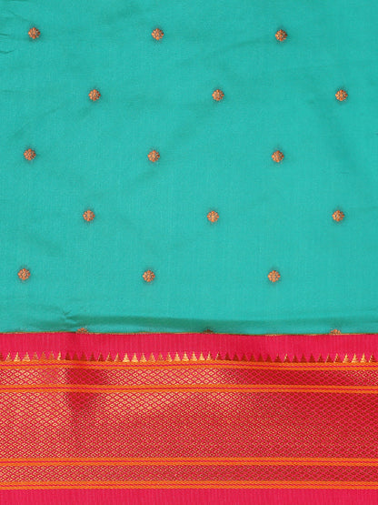 Swamini Chintamani & Pink Soft Silk Maharani Nauvari Paithani Saree