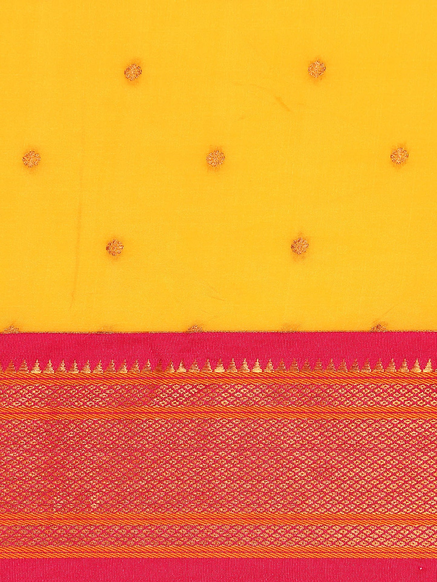 Swamini Haldi & Pink Soft Silk Maharani Nauvari Paithani Saree