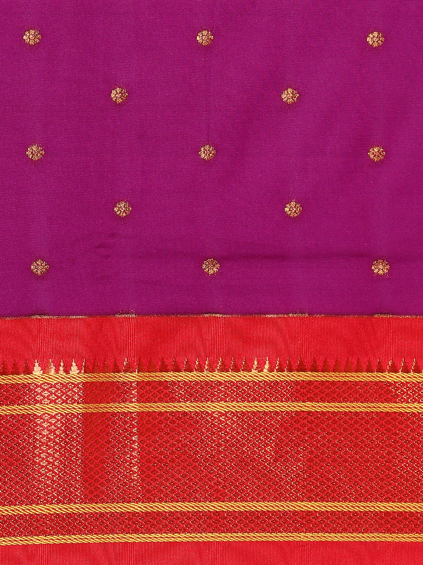 Neha Purple & Red Soft Silk Maharani Paithani Saree