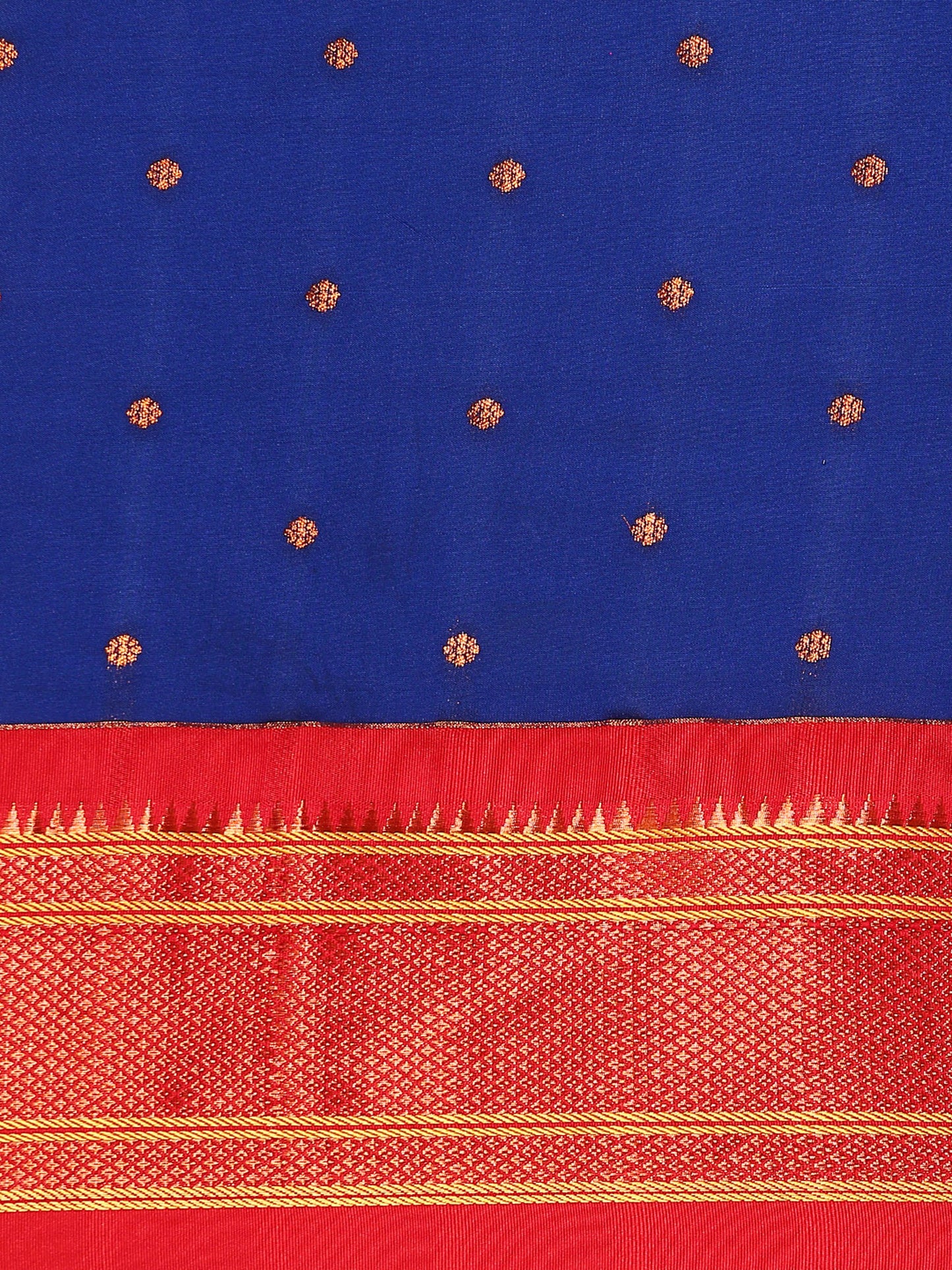 Neha Royal Blue & Red Soft Silk Maharani Paithani Saree