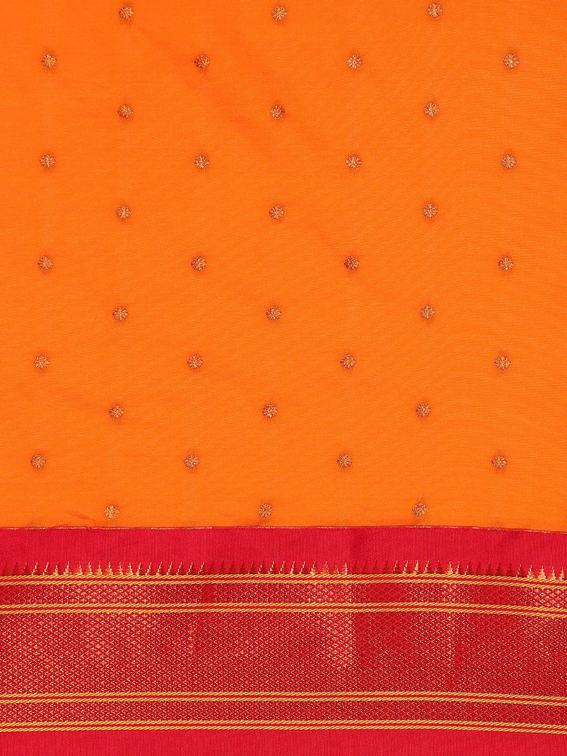            Neha Mustard & Red Soft Silk Maharani Paithani Saree     Varkala Silk Sarees
