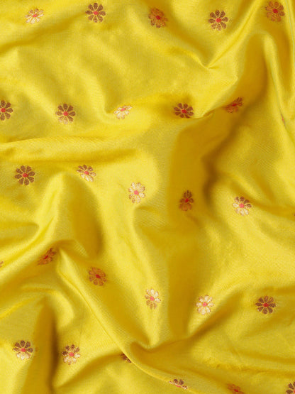 Gopi Mustard & Pink Soft Silk Fancy Pallu Paithani Saree