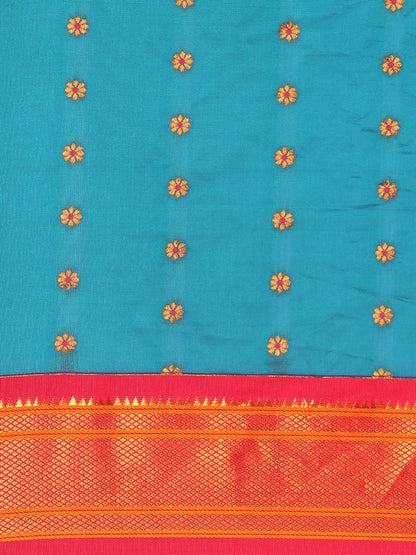 Gopi Rama & Pink Soft Silk Fancy Pallu Paithani Saree