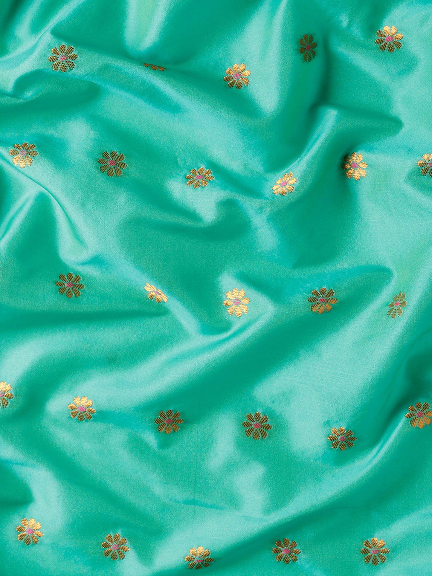 Gopi Sea Green & Pink Soft Silk Fancy Pallu Paithani Saree