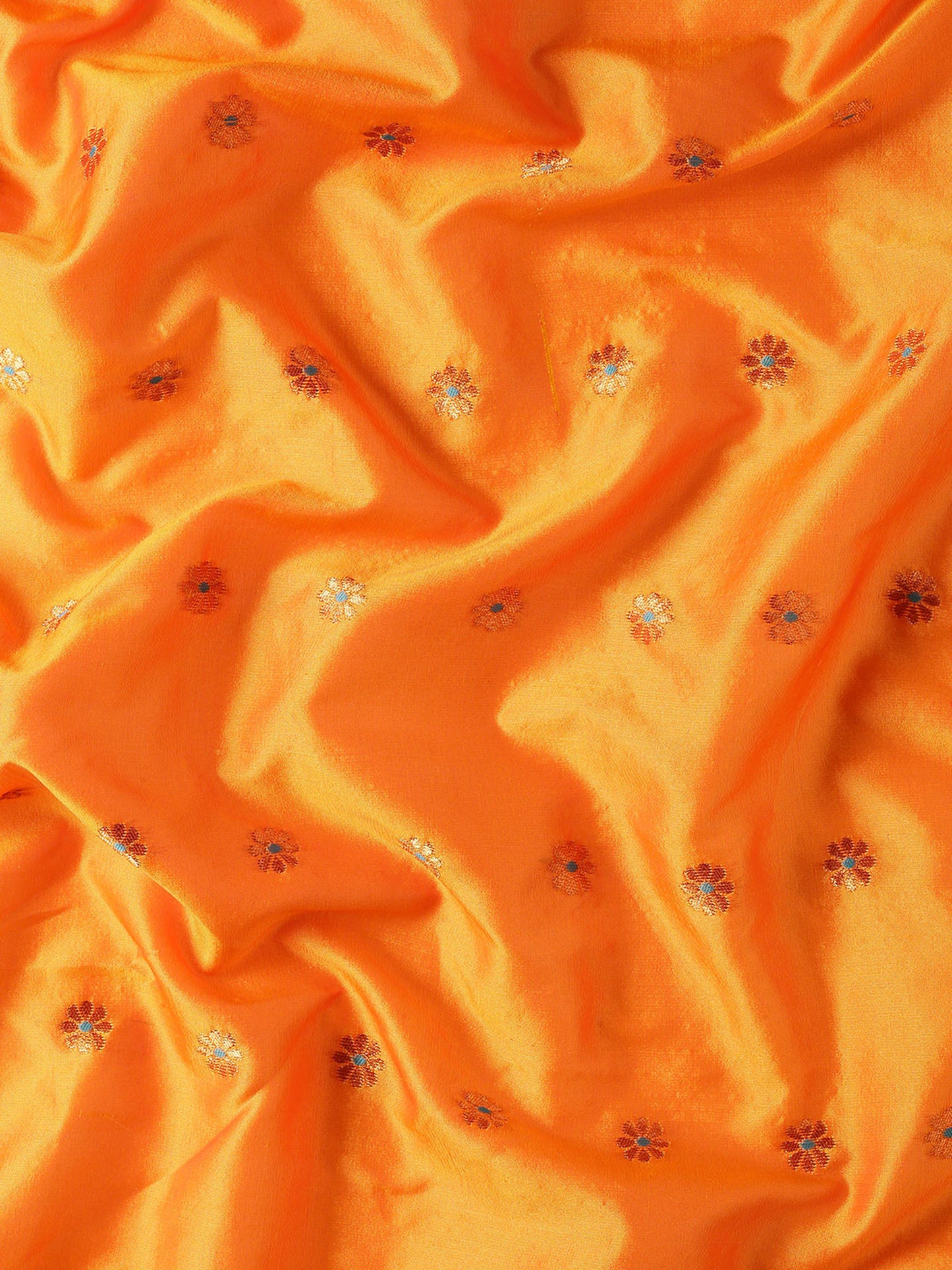 Muniya Paithani Saree Silk Blend with Zari Border and Peacock Pallu, Bridal, Festive ready, 5.5 Meter | Gopi Orange & Rama