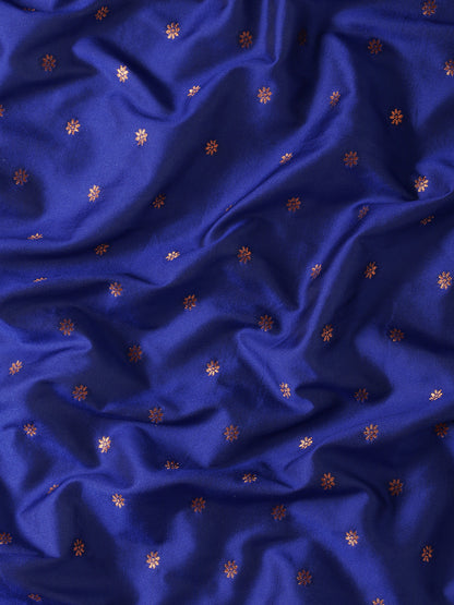 Rashmika Royal Blue & Red Soft Silk Double Pallu Paithani Saree