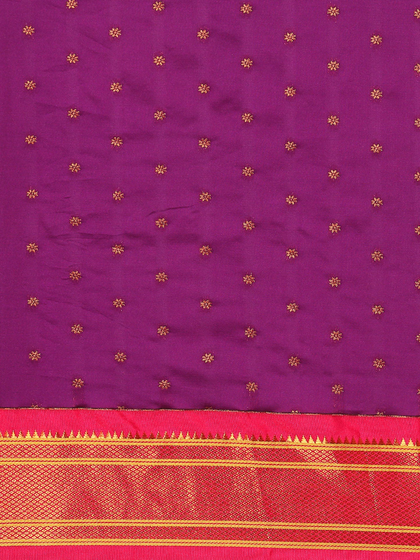 Rashmika Purple & Pink Soft Silk Double Pallu Paithani Saree
