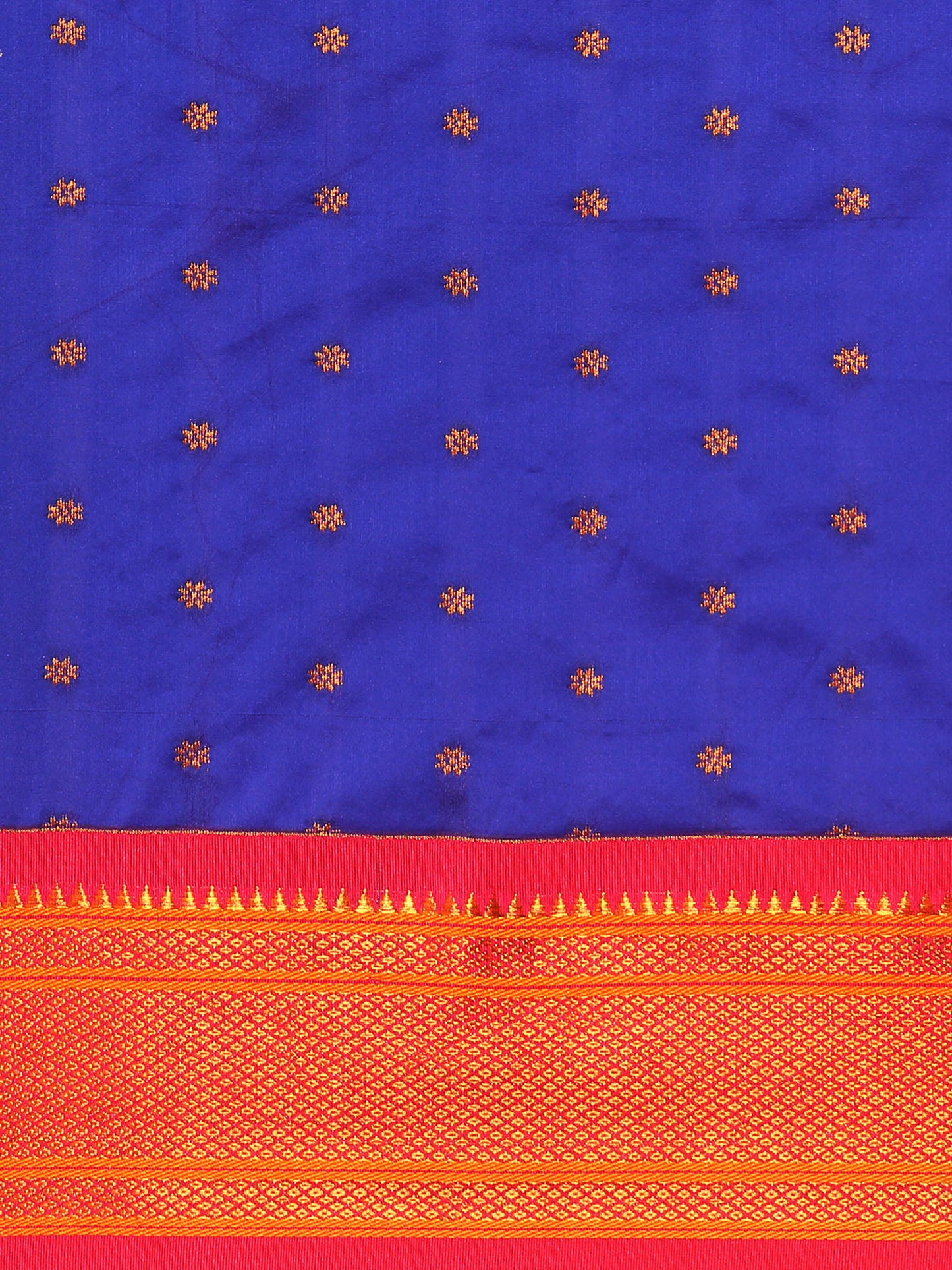 Rashmika Royal Blue & Pink Soft Silk Double Pallu Paithani Saree