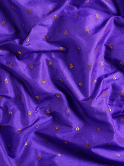 Rashmika Indigo Blue & Pink Soft Silk Double Pallu Paithani Saree