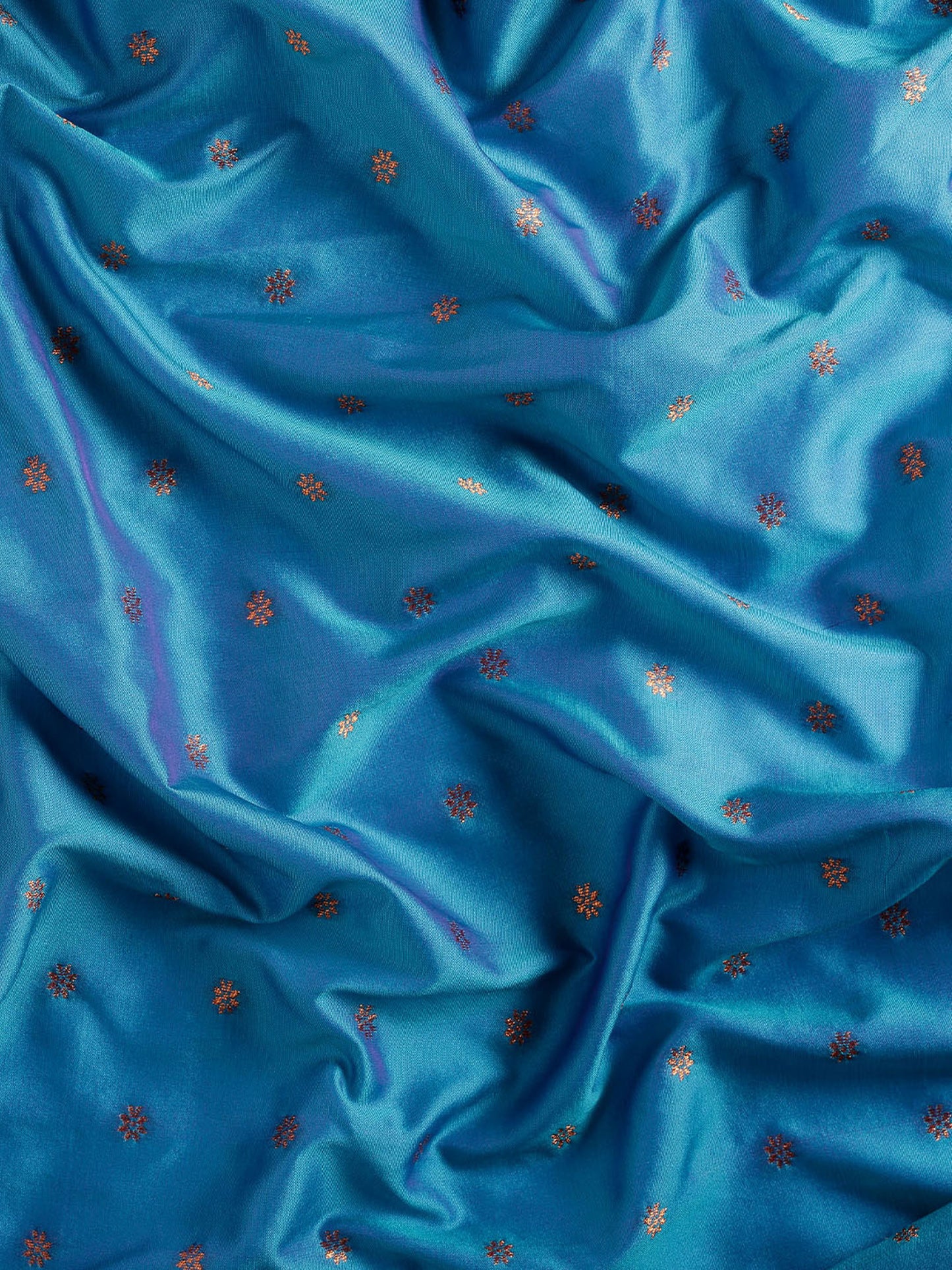 Rashmika Teal Blue & Pink Soft Silk Double Pallu Paithani Saree